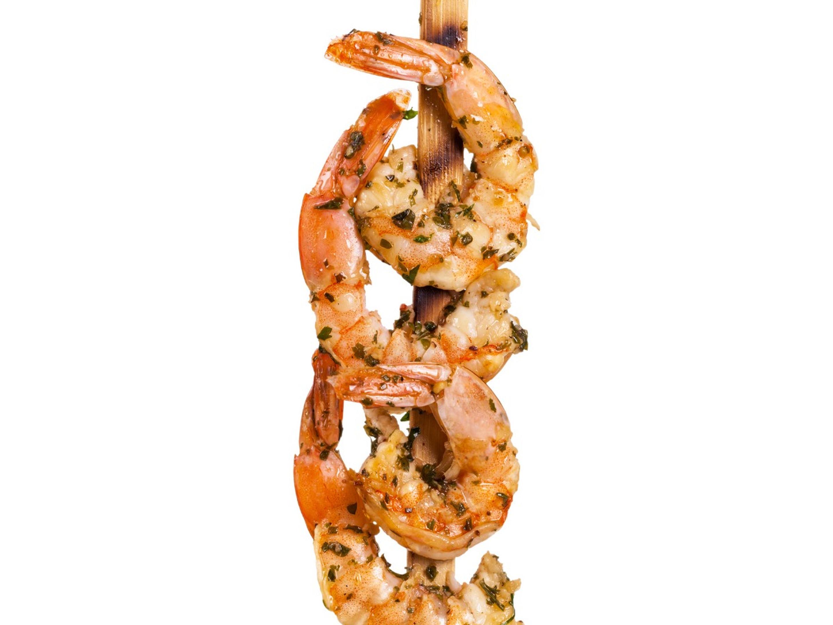 Bamboo Grilled Prawns