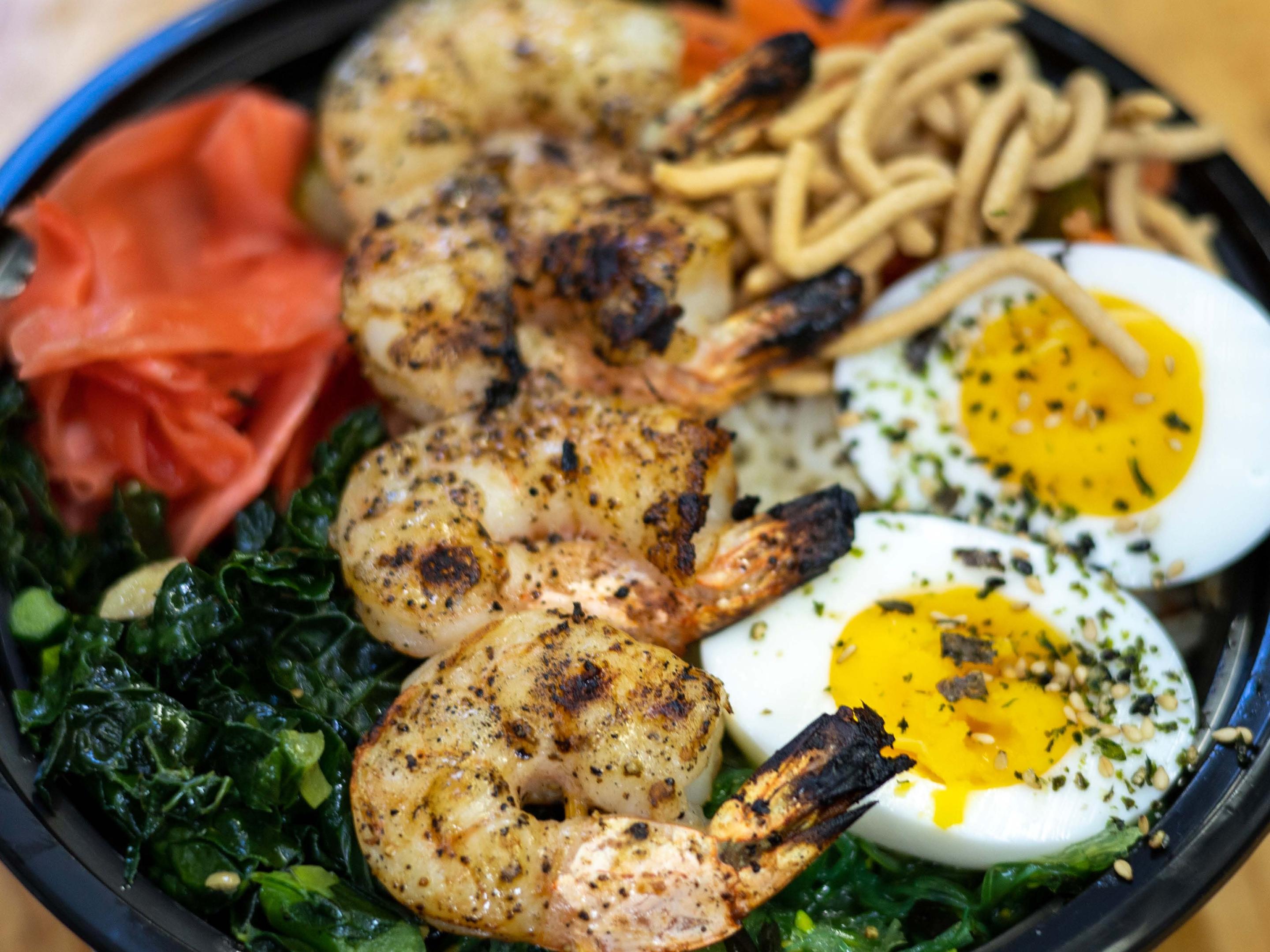 Grilled Prawn Bowl (Rice or Salad)
