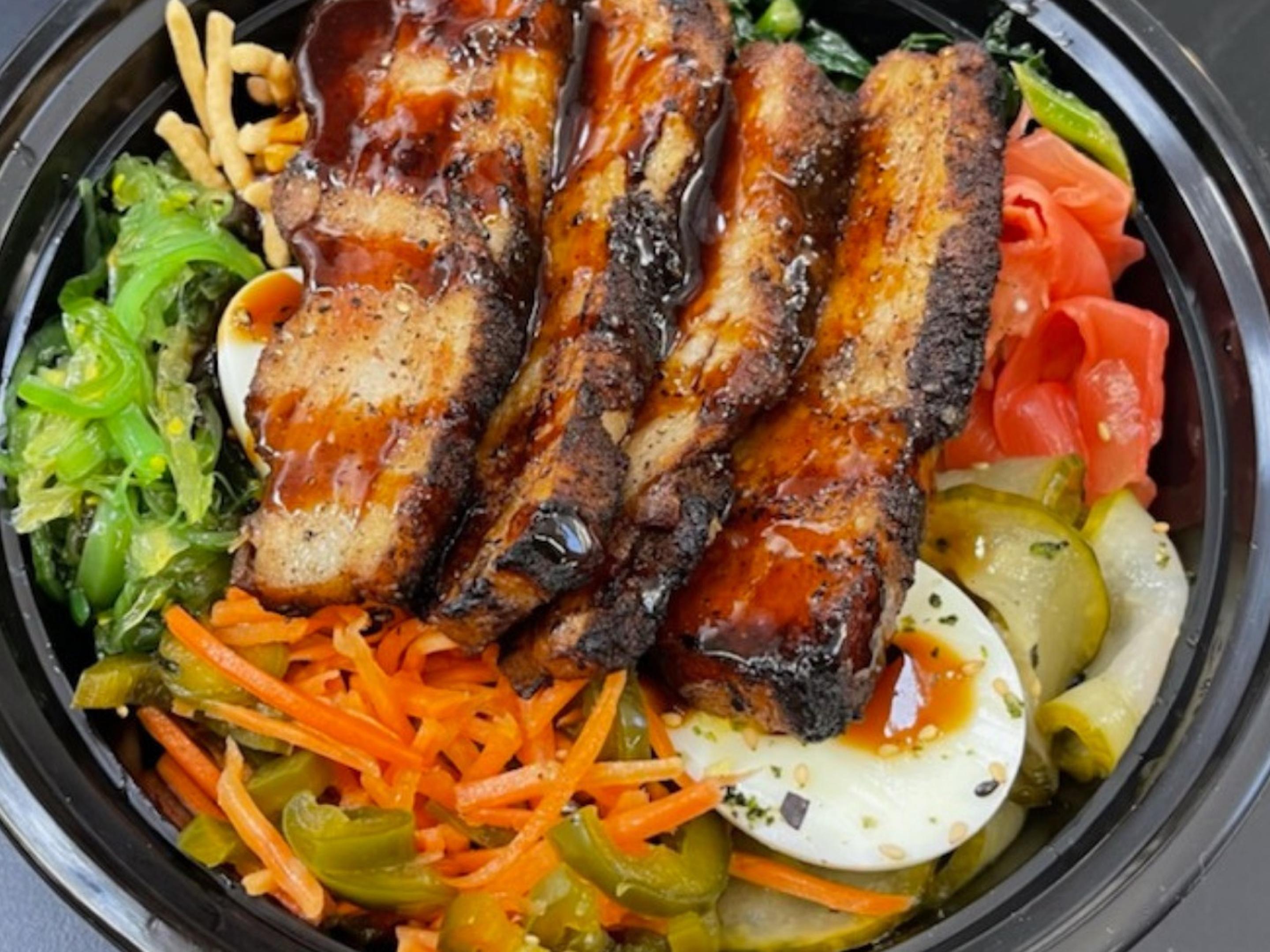 Pork Belly Bowl (rice or salad)