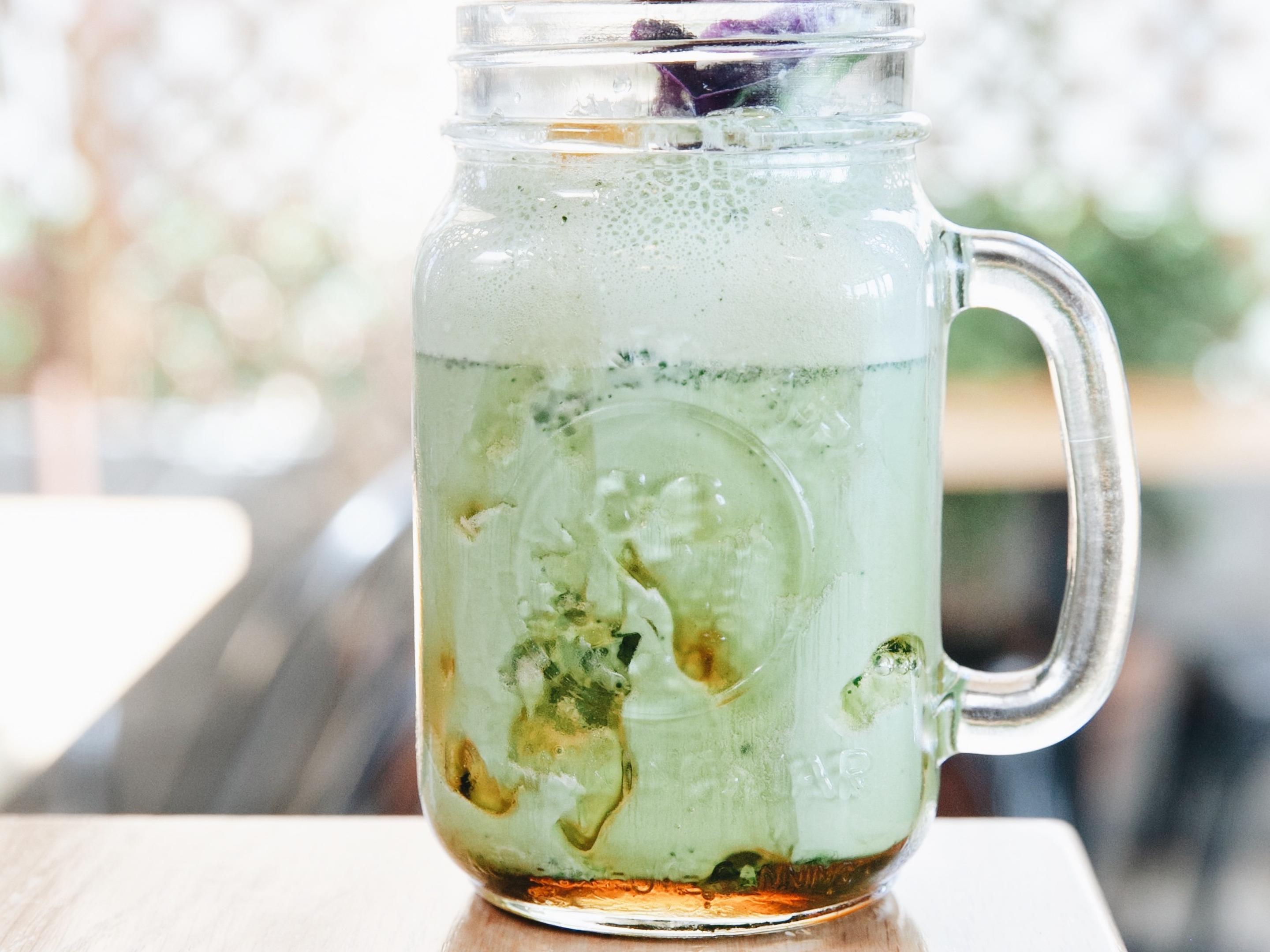 Matcha Lavender Honey Latte