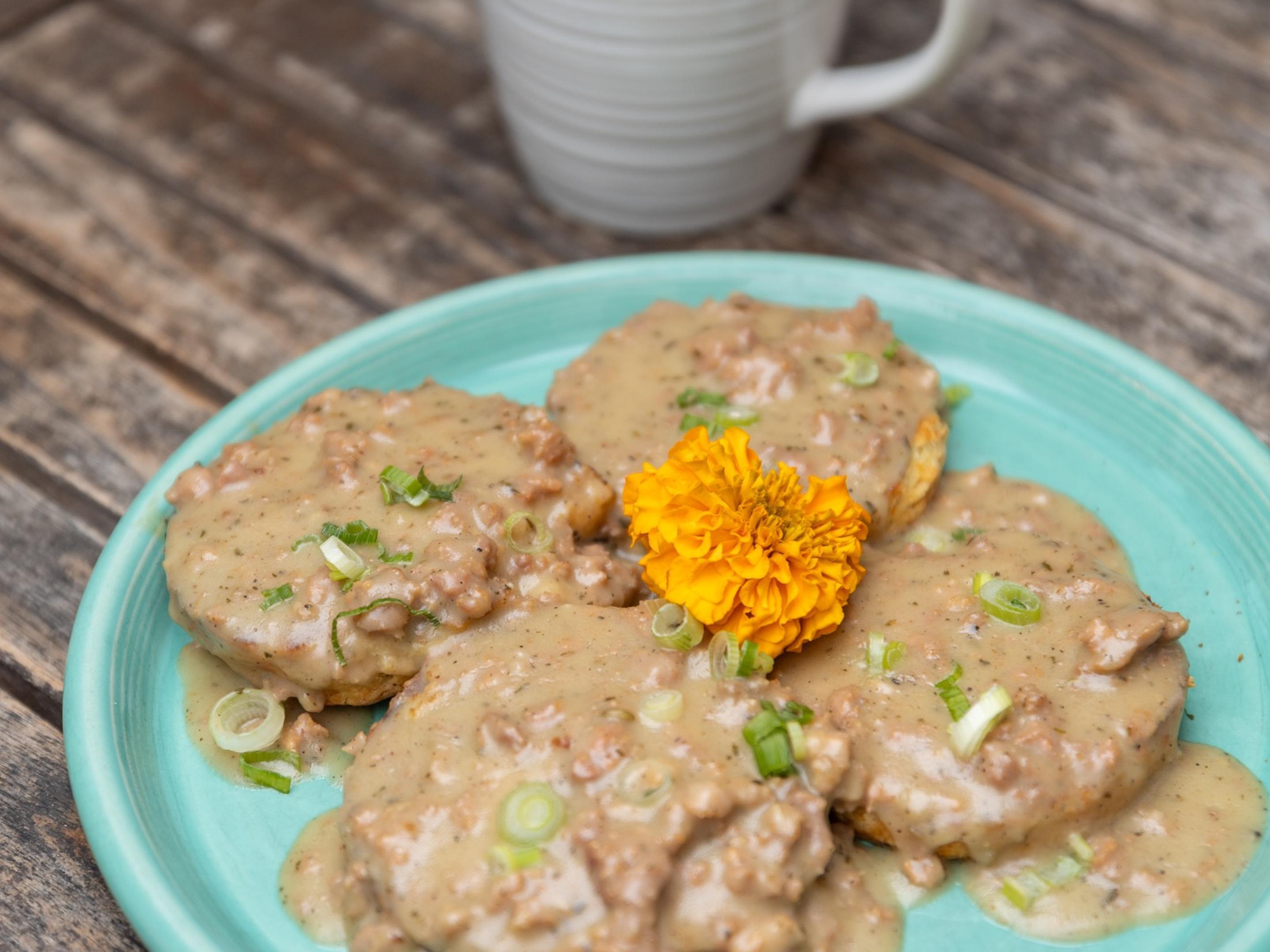 Cheddar Jalapeno Biscuits & Gravy