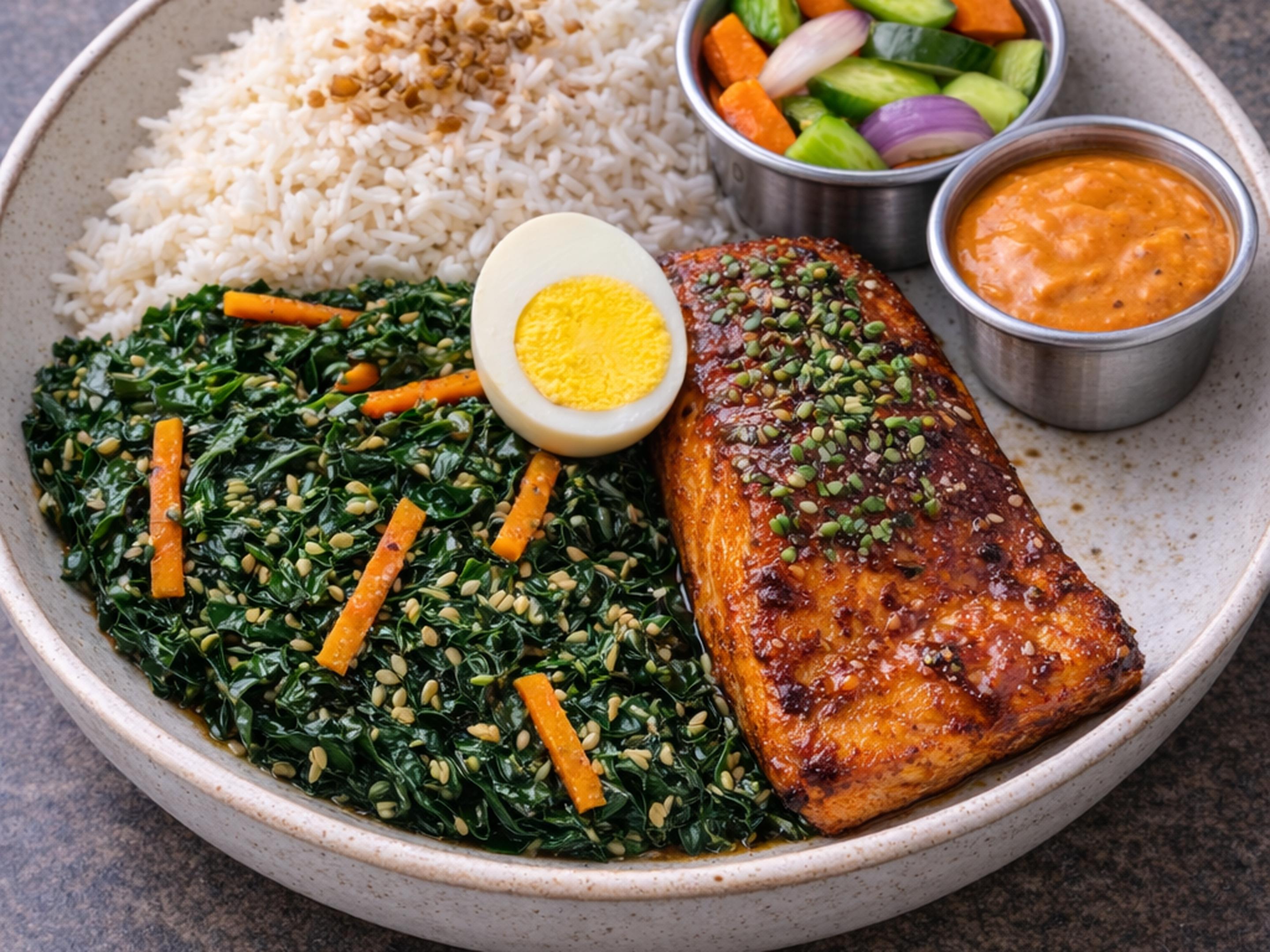 Honey Miso Salmon Plate