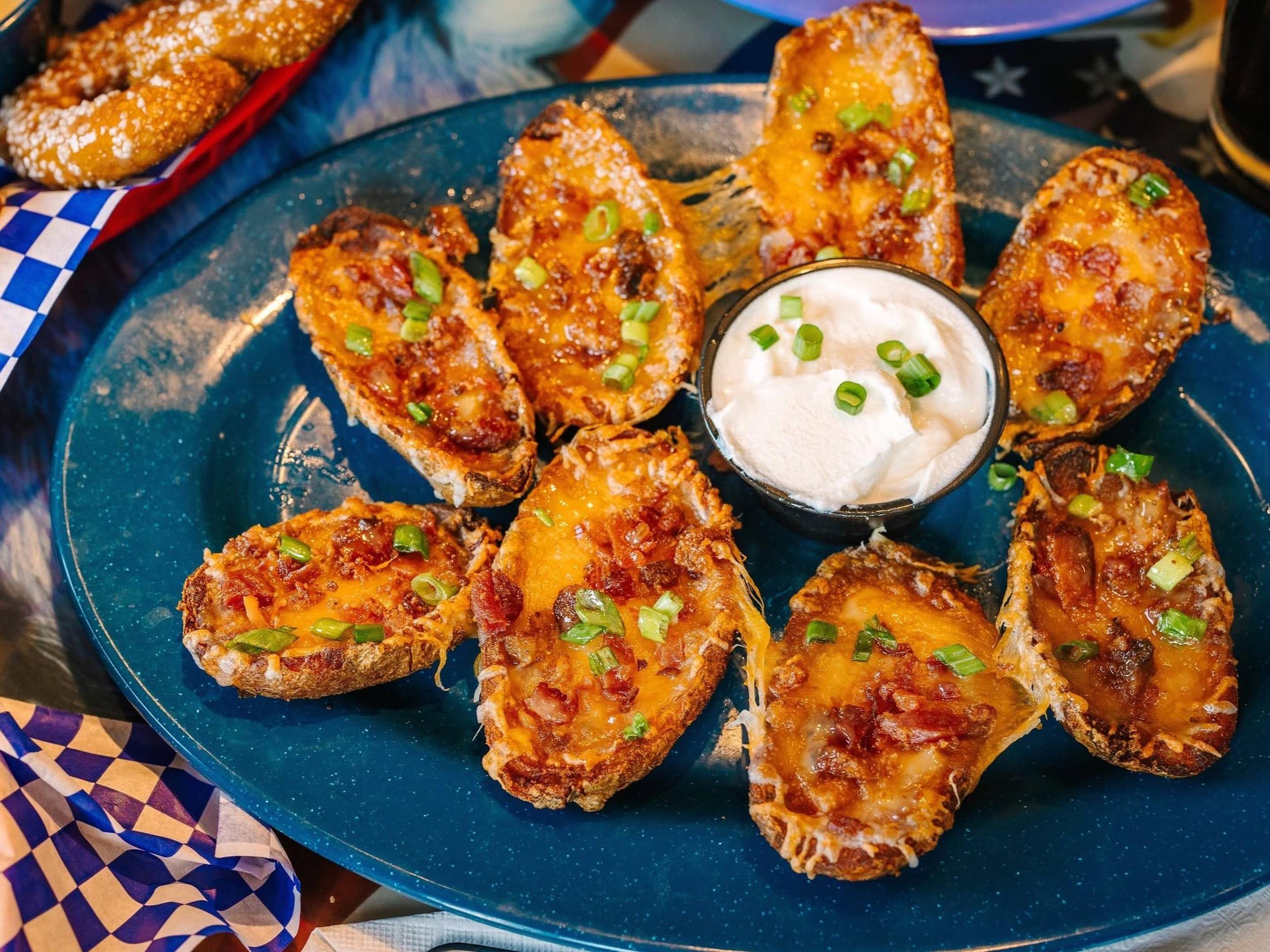 BBQ Pork Stuffed Potato Skins