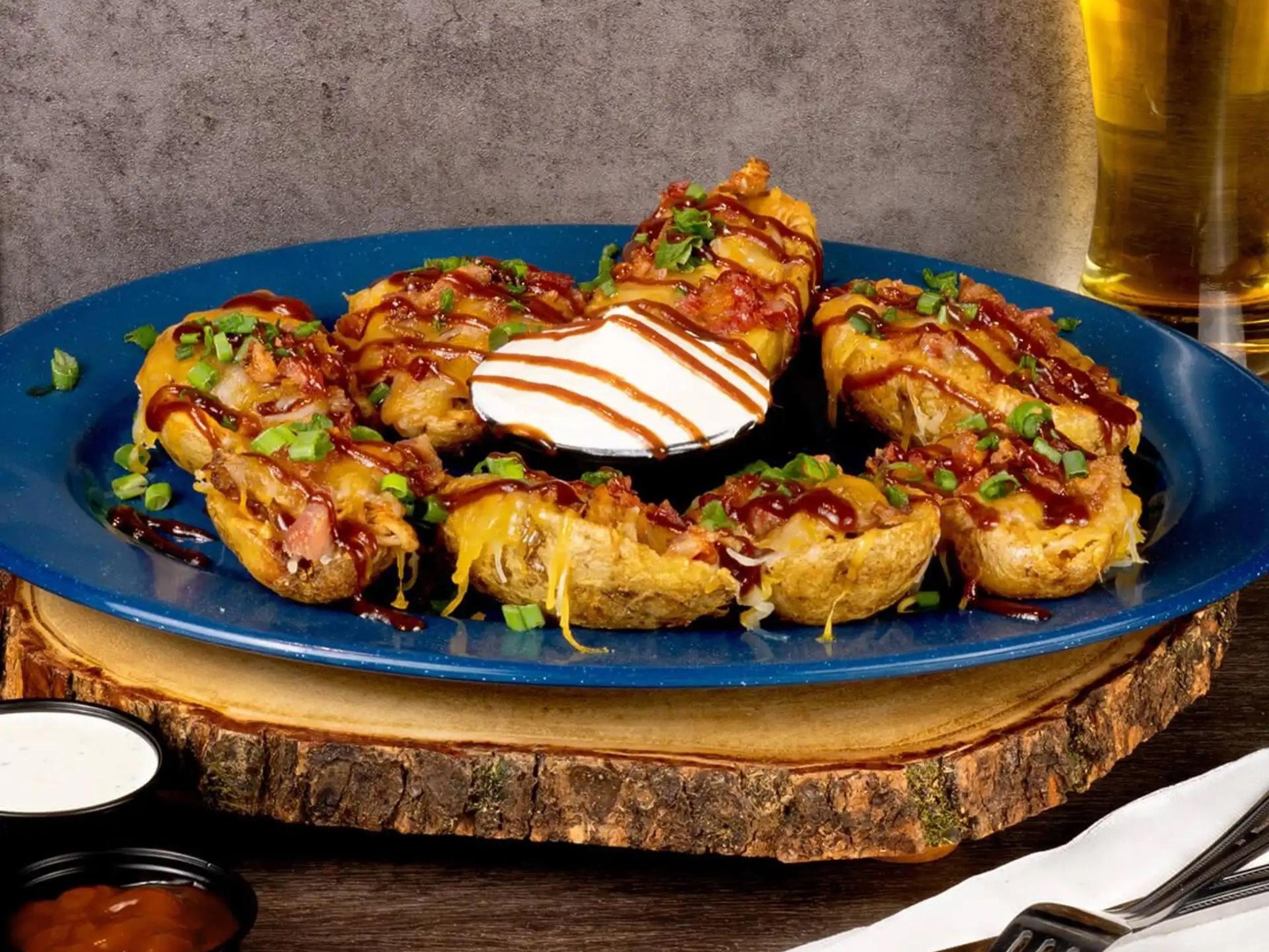 Stuffed Potato Skins with BBQ Pulled Pork