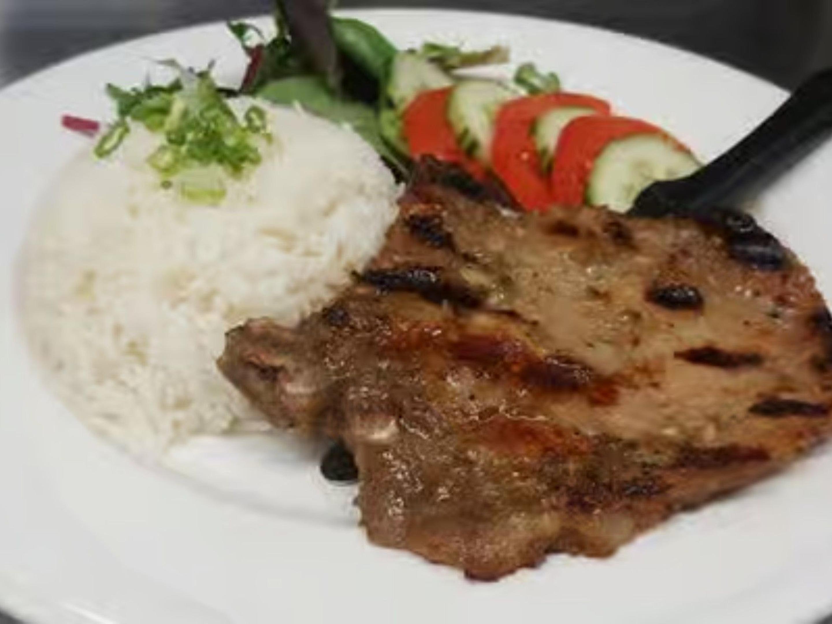 Grilled Pork Chop Rice Platter