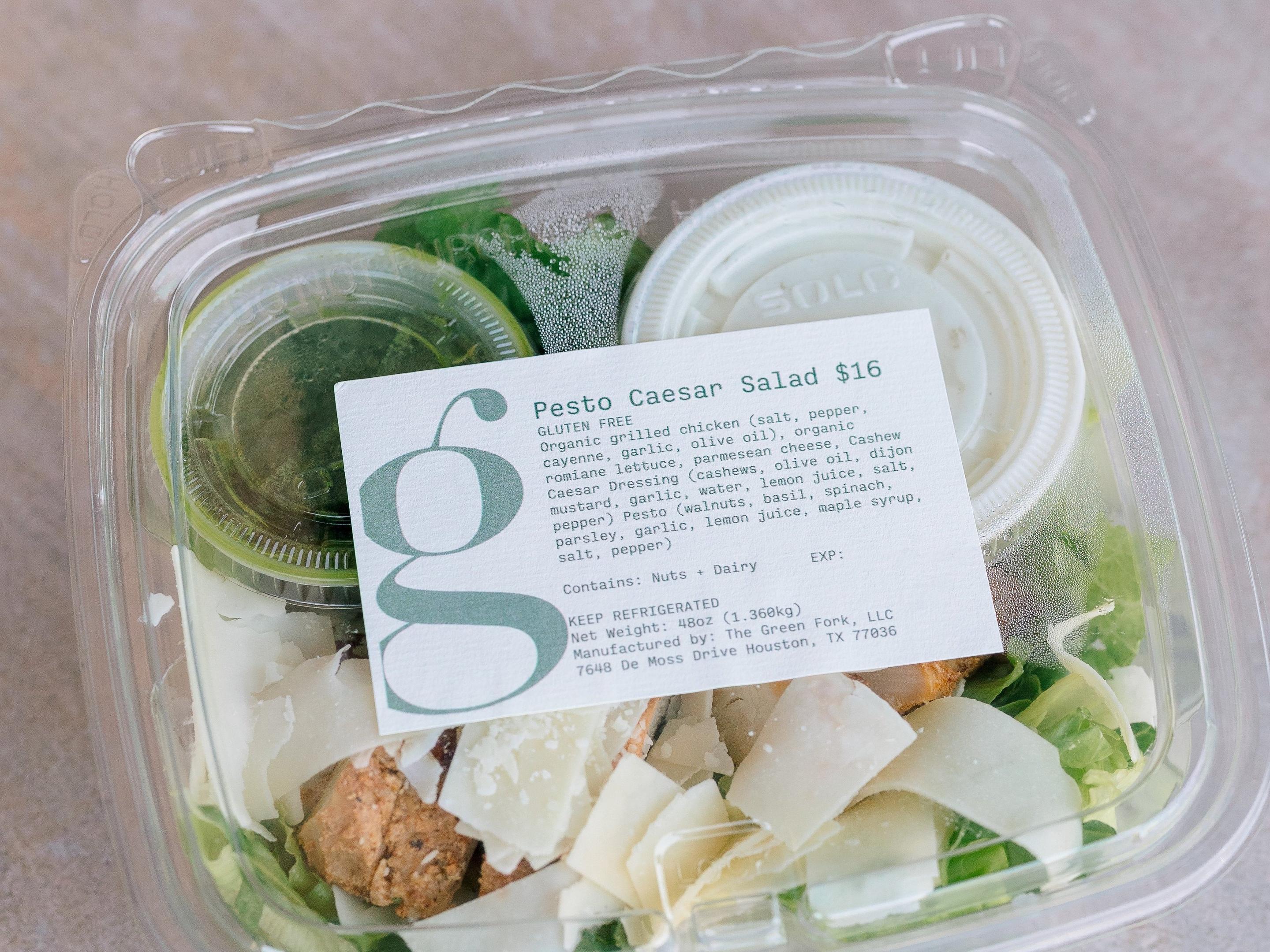 Pesto Caesar Salad with Grilled Chicken