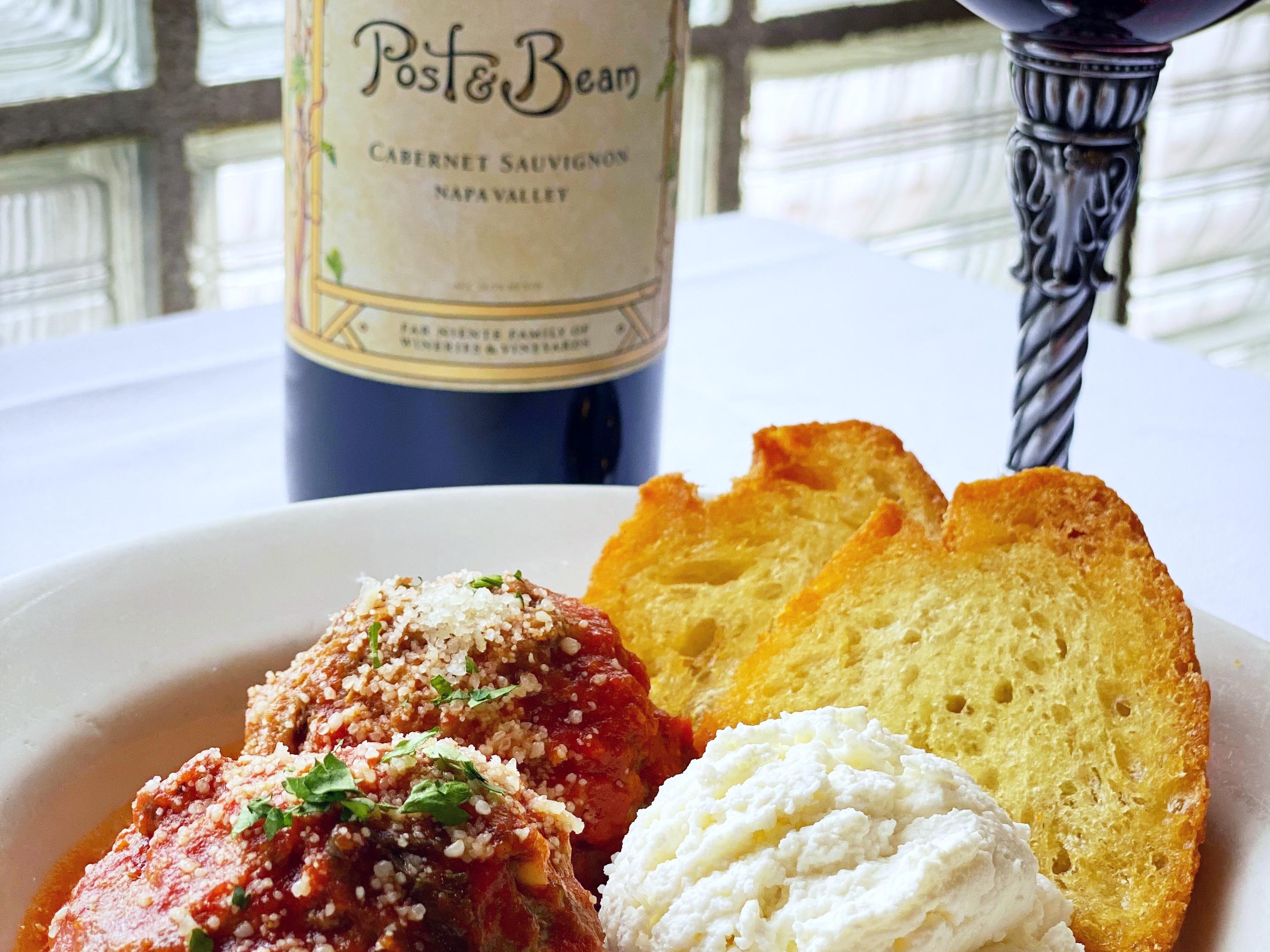 Housemade Meatballs with Local Made Whipped Ricotta