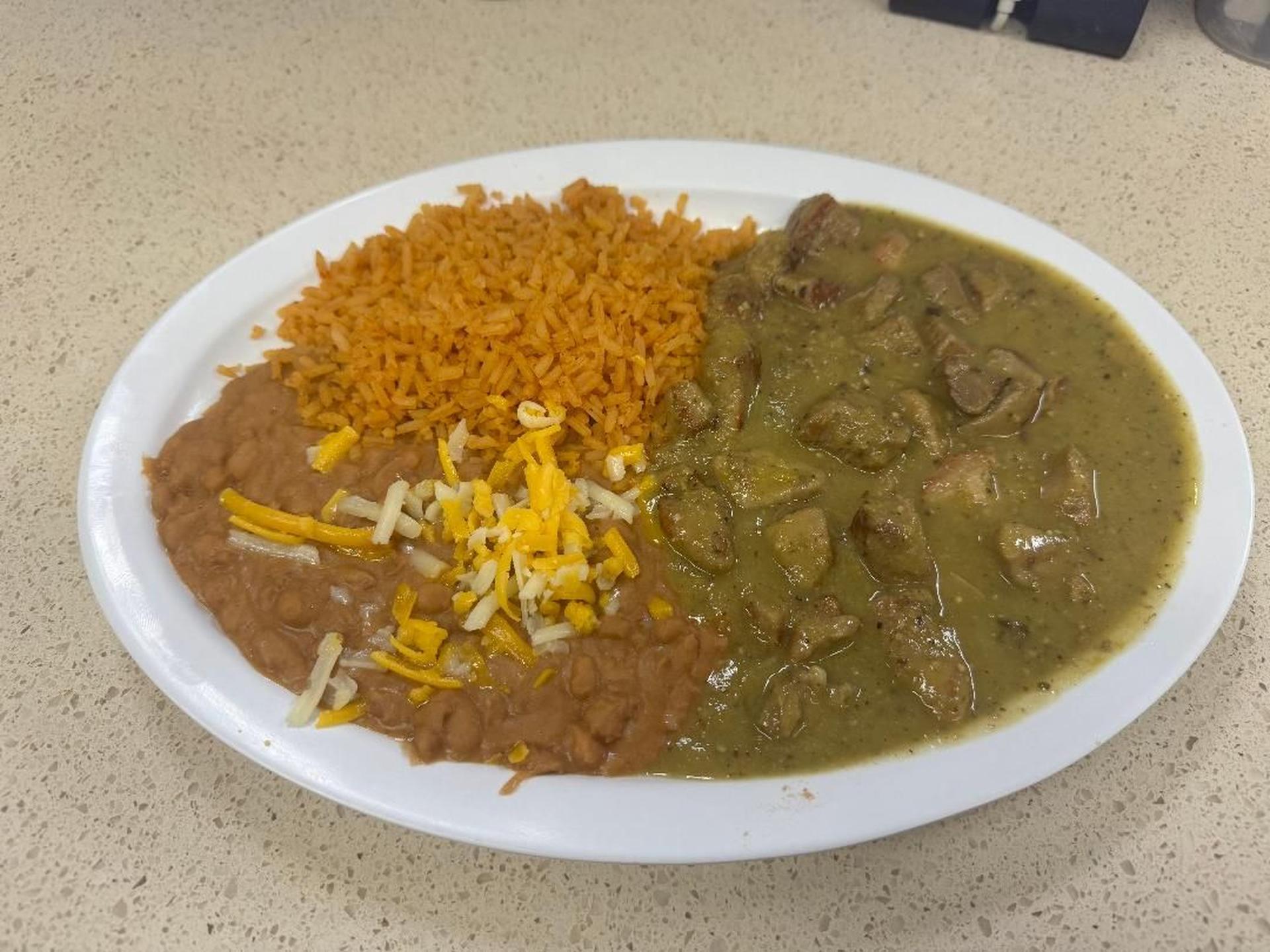 chile verde plate