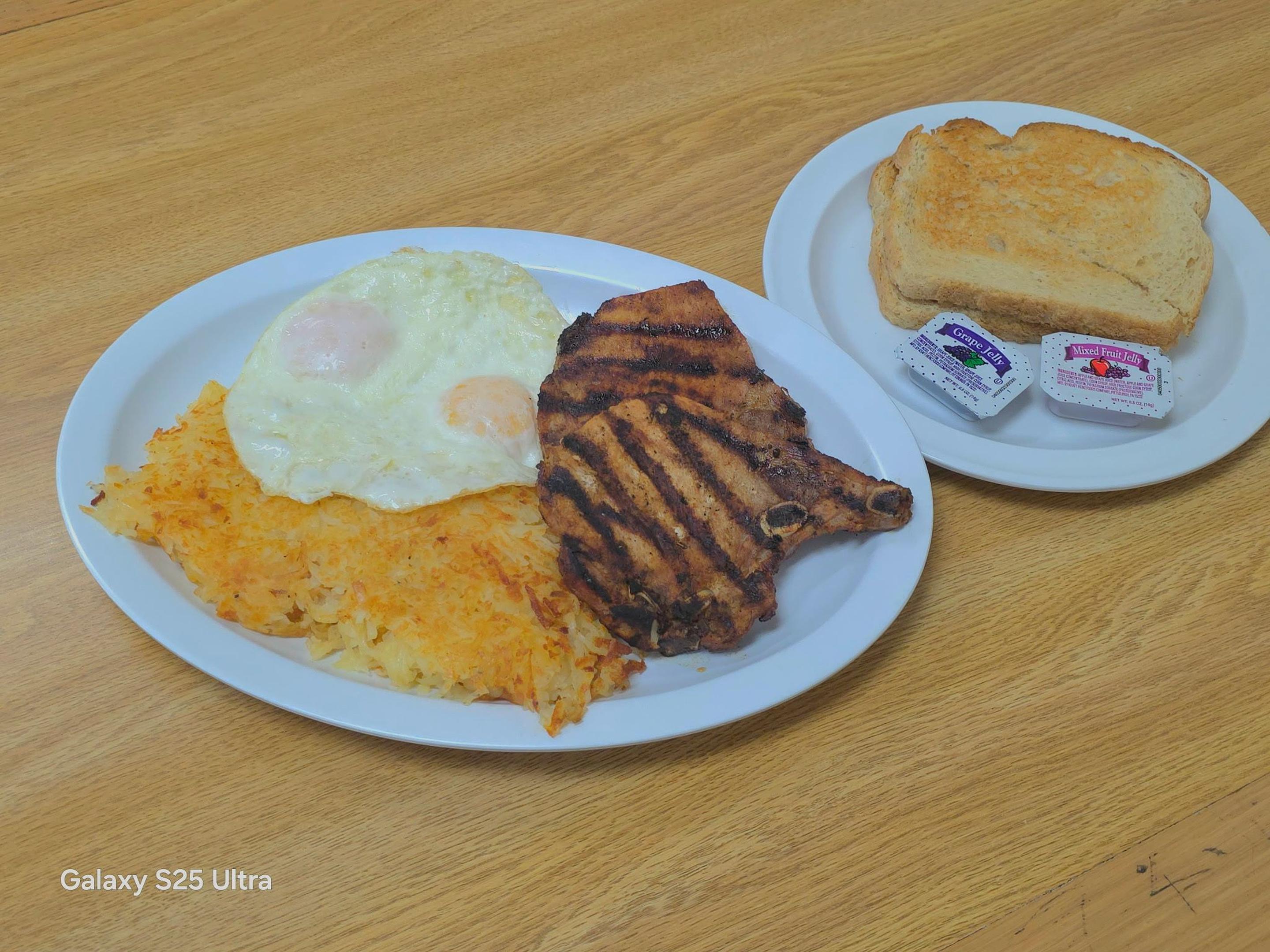Pork Chops and Eggs