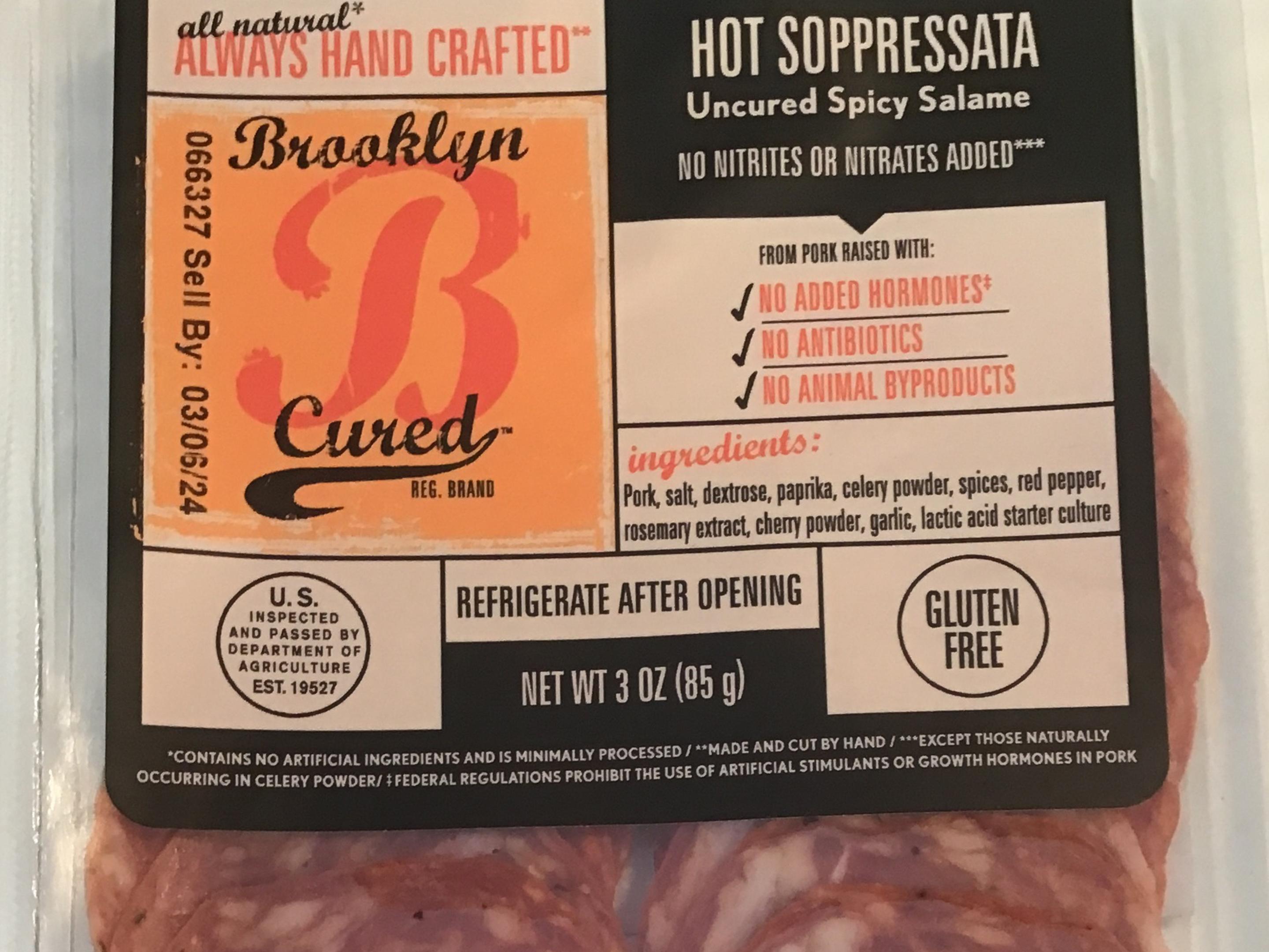 Brooklyn Cured Smoked Beef Salami Packet