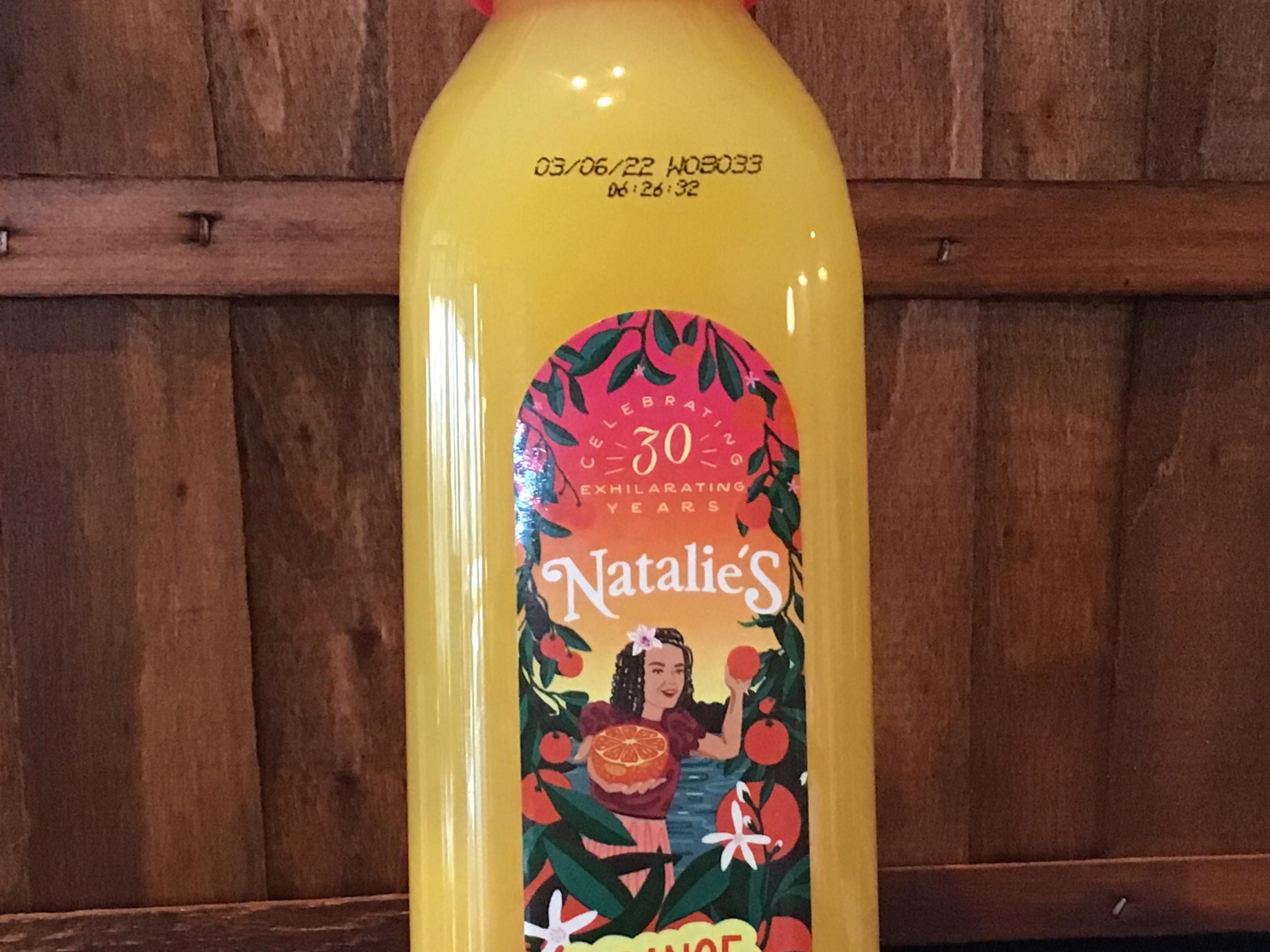 Natalie’s large Orange Juice