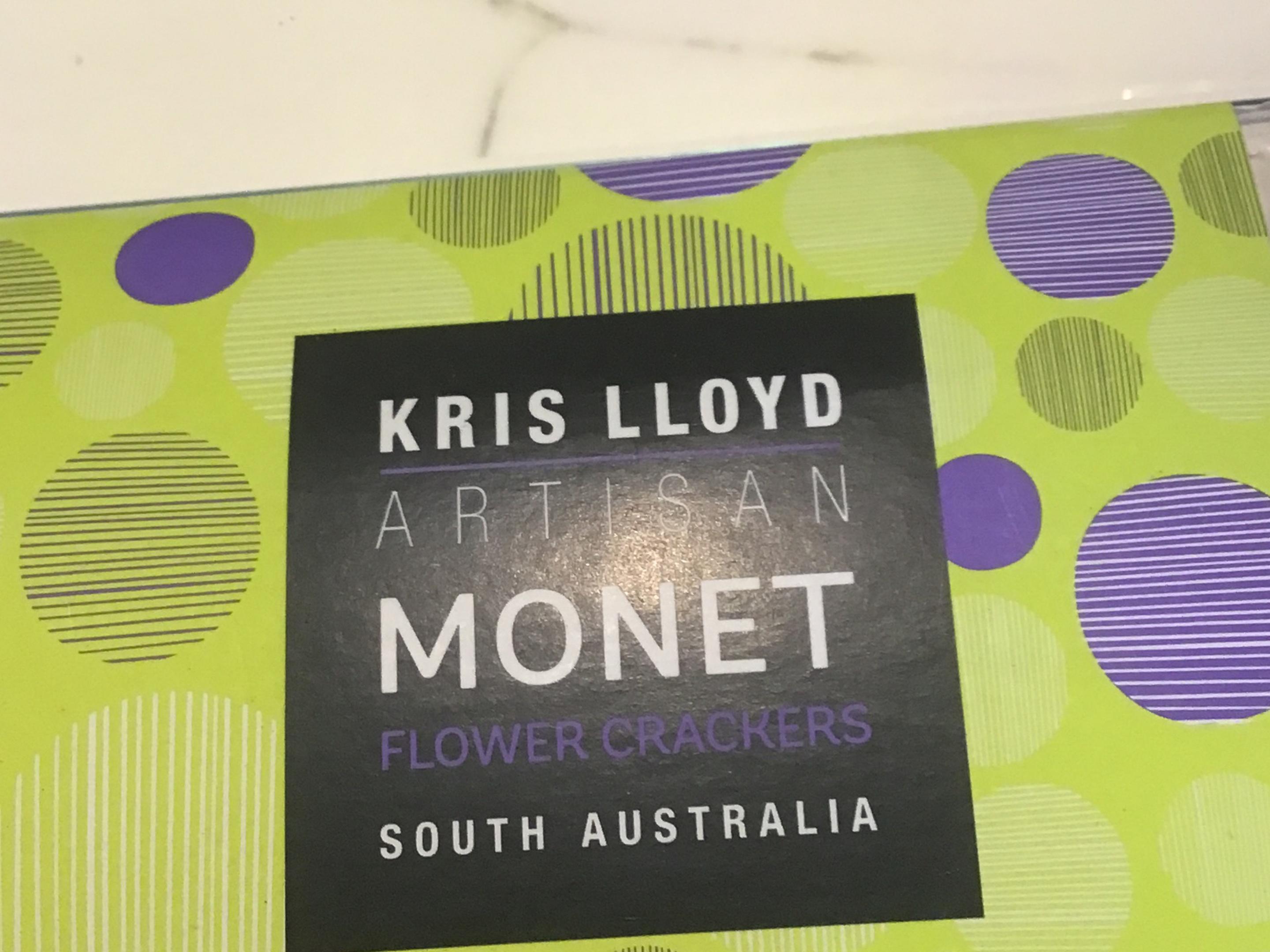 Monet crackers Kris Lloyd