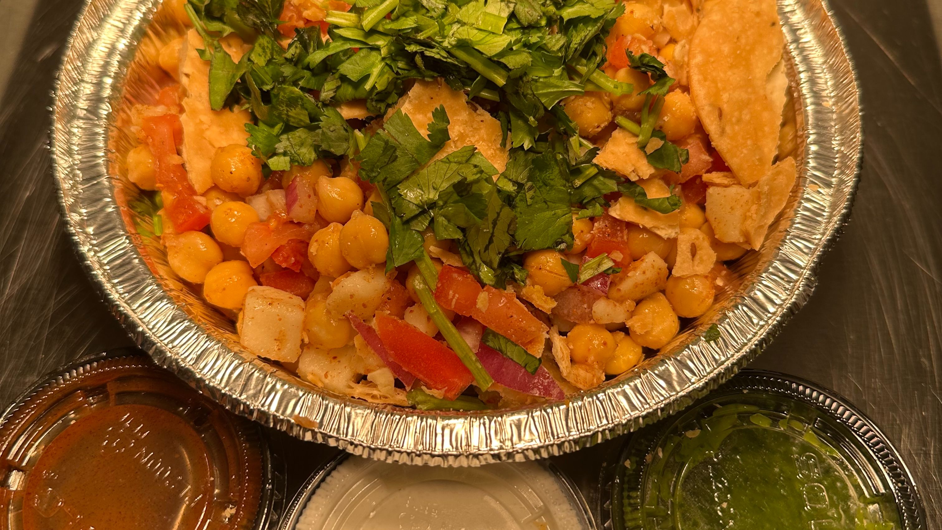 Chicken Samosa Chaat