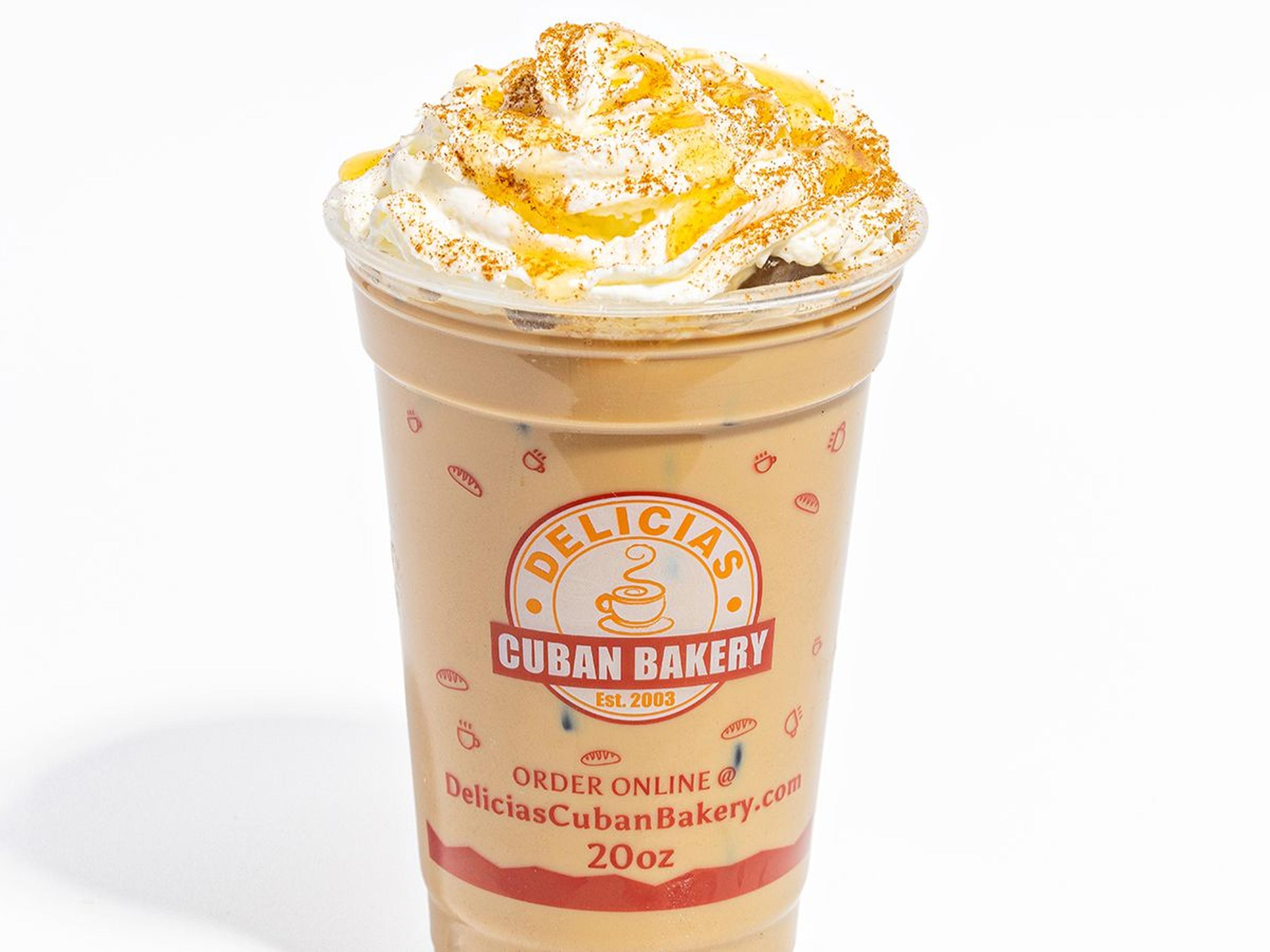 Iced Café Honey Cinnamon Latte (w/whipped cream)