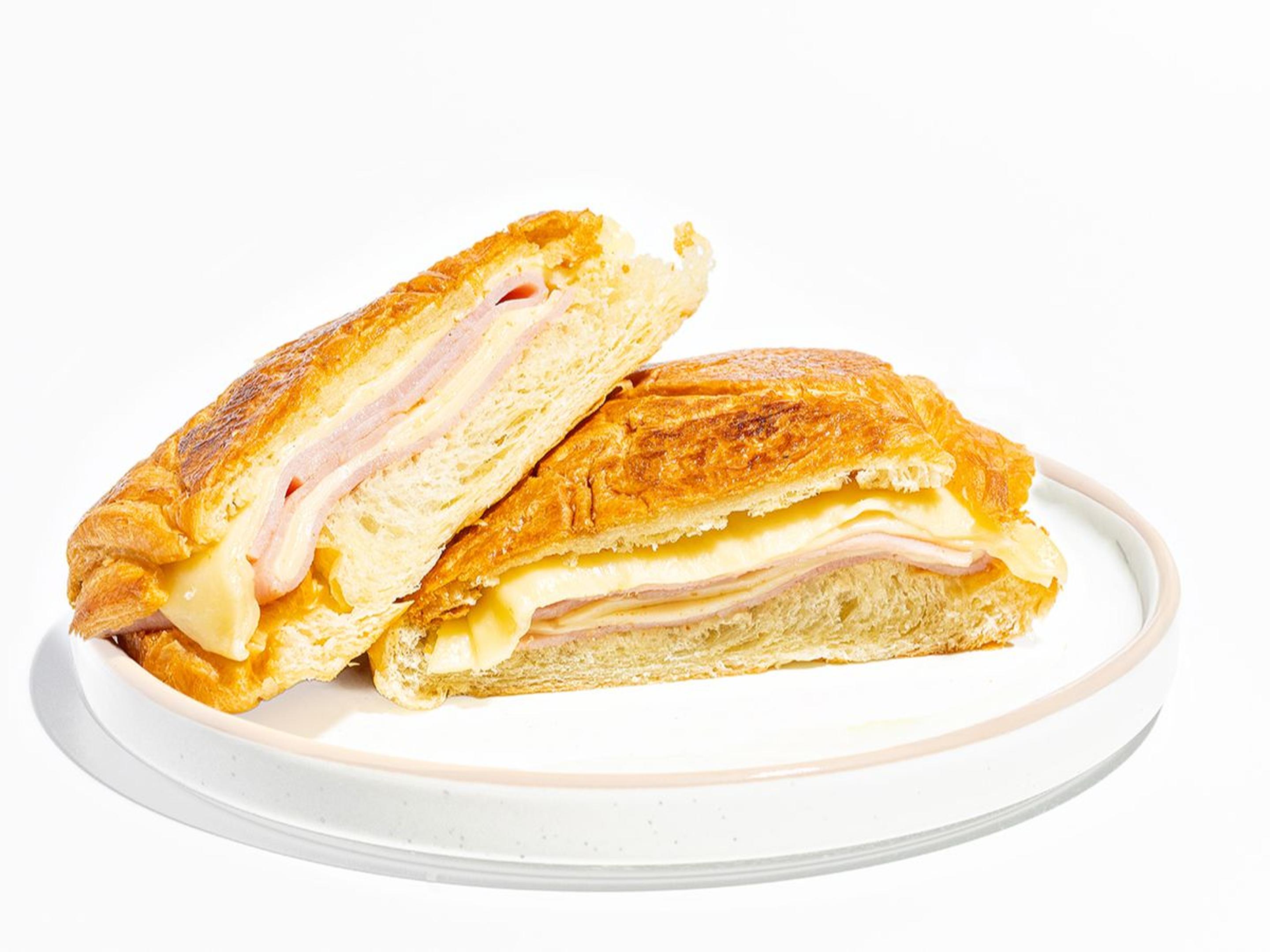 Croissant w/ Ham & Cheese (No Egg)