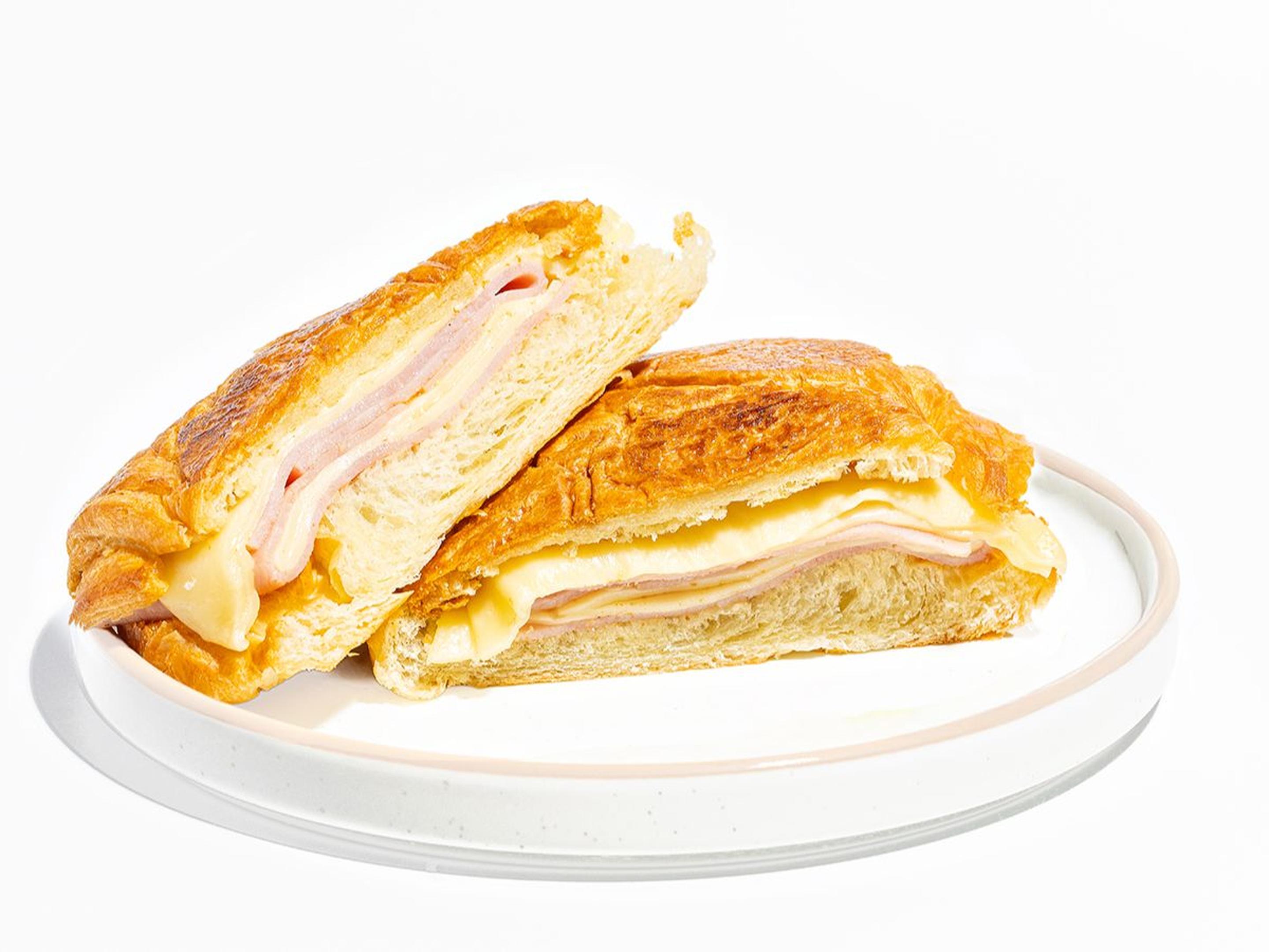 Croissant with Ham & Cheese (No Egg)