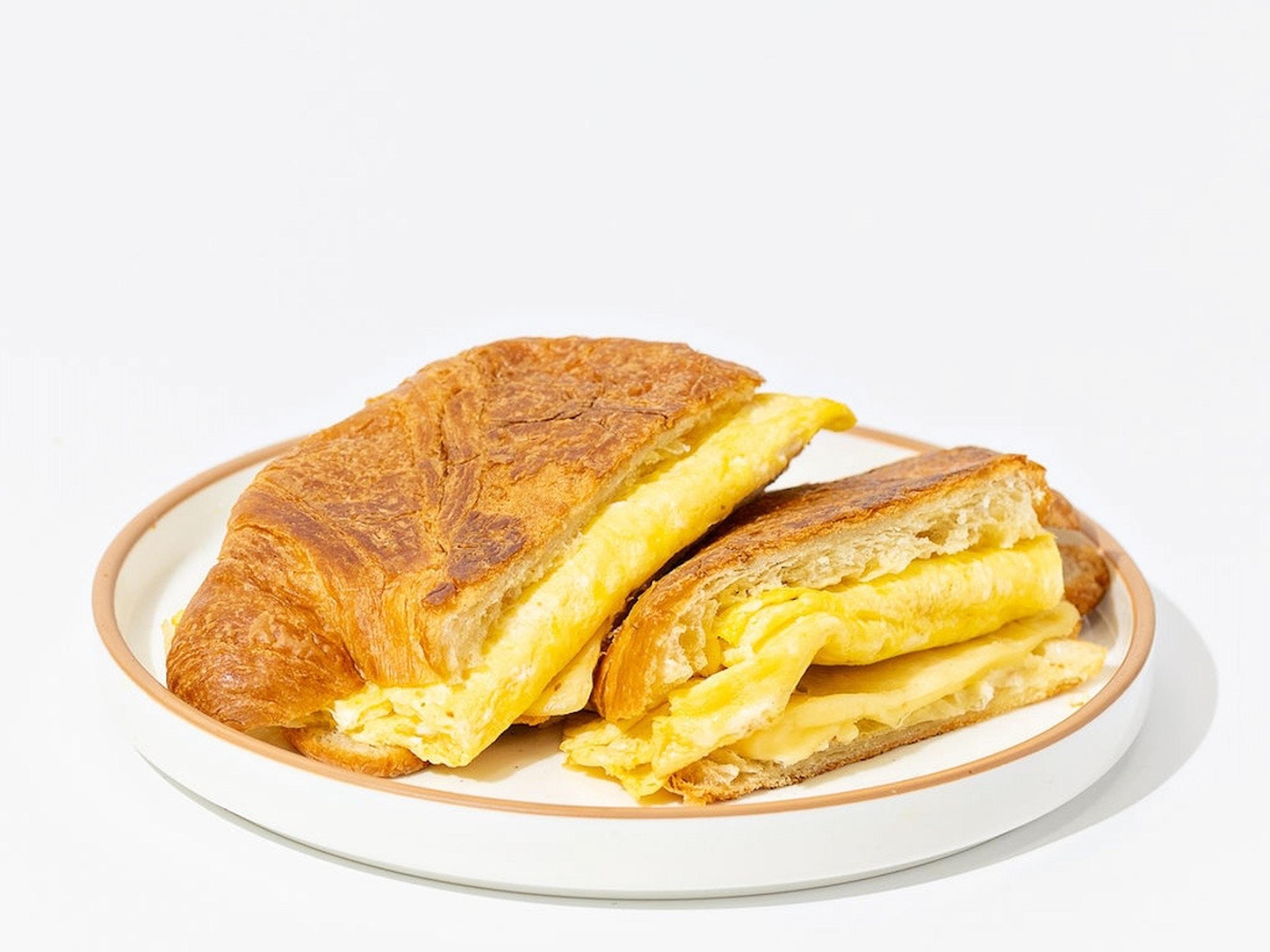 Croissant with Egg & Cheese Only