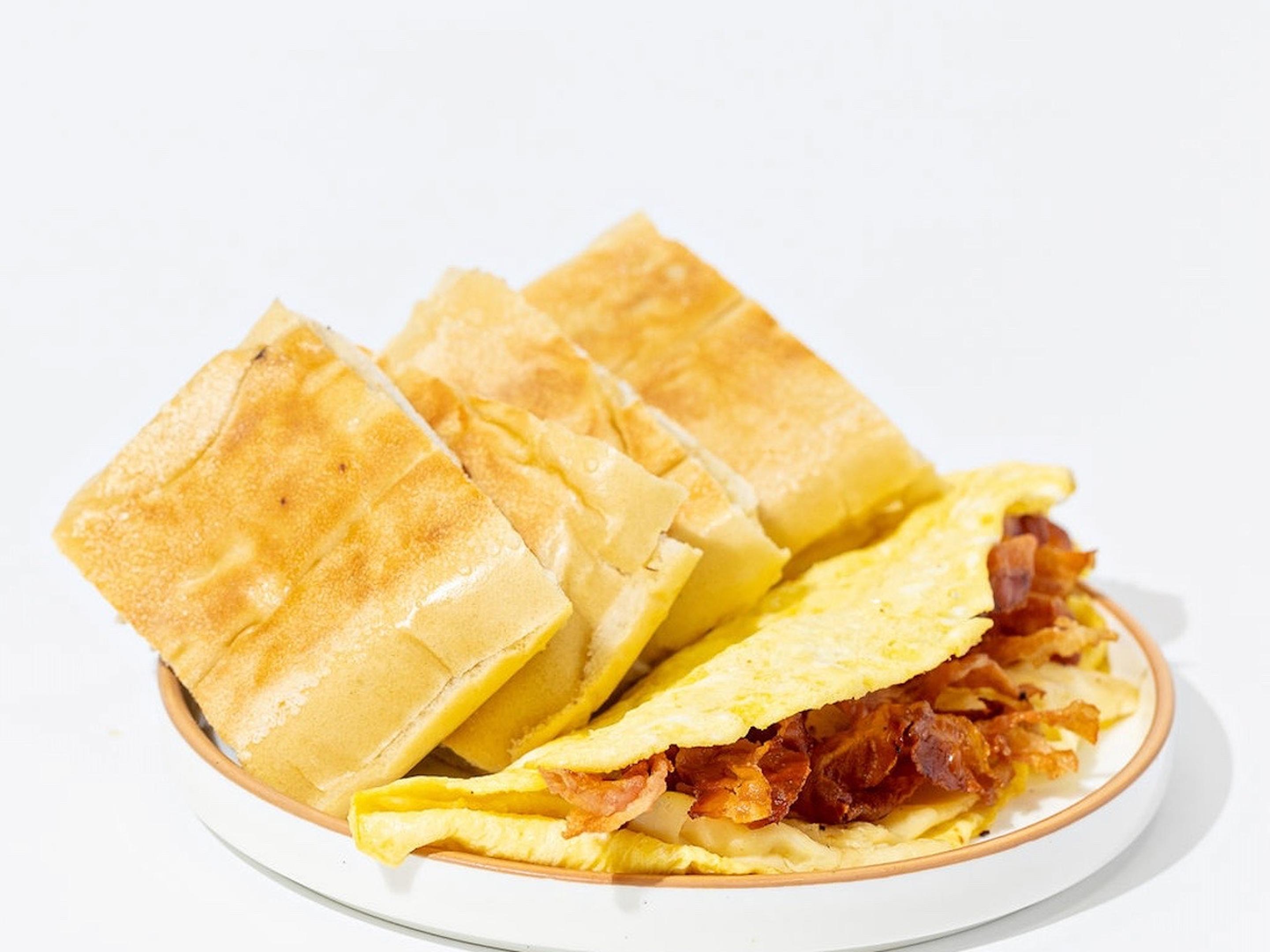 Egg, Bacon & Cheese Tostada