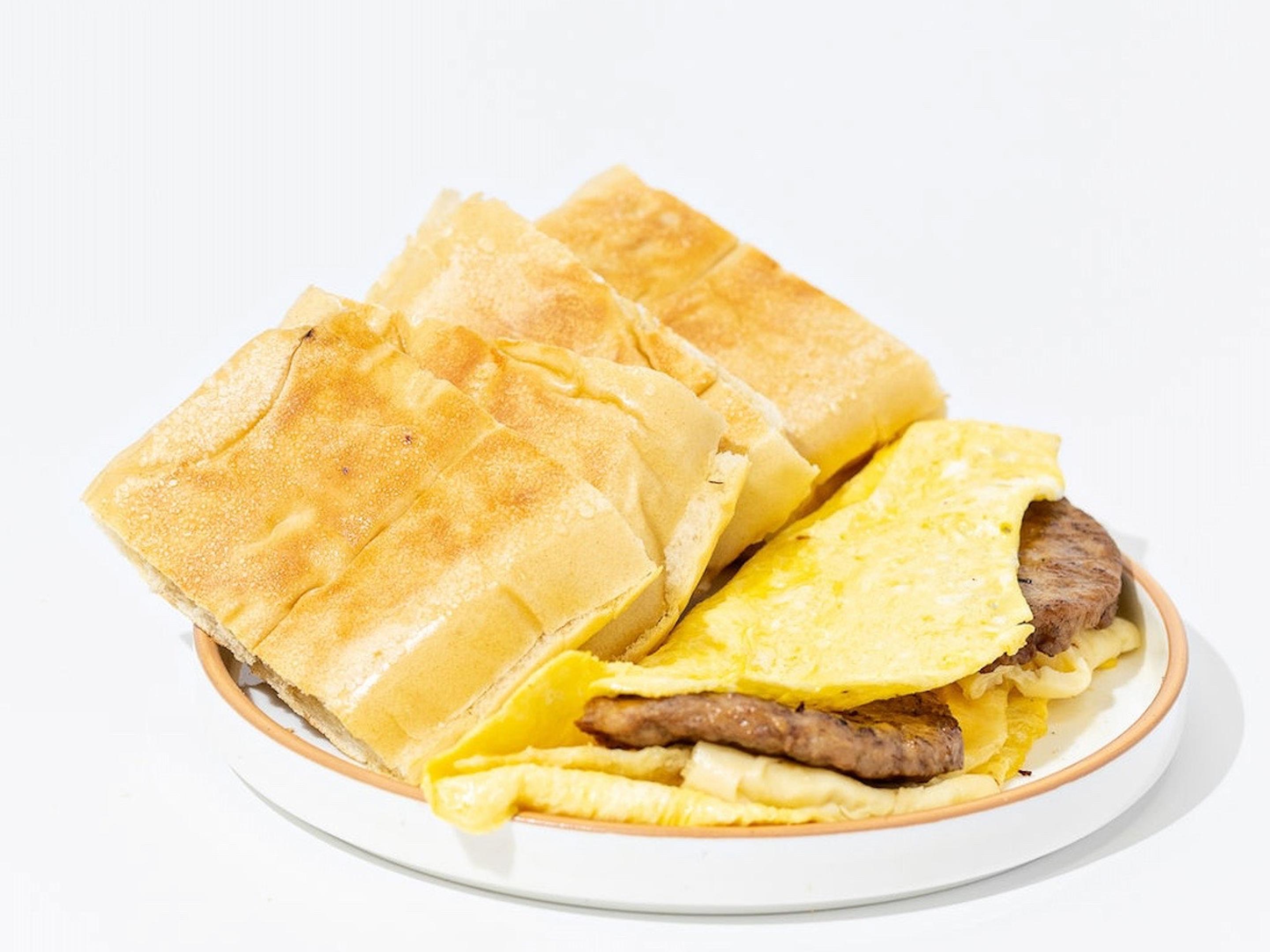Egg, Sausage & Cheese Tostada