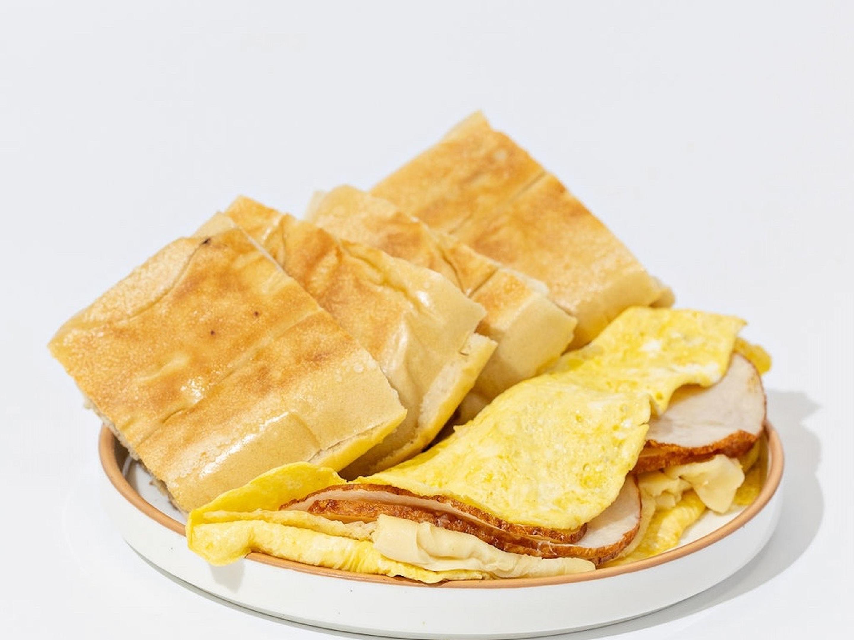 Egg, Turkey & Cheese Tostada