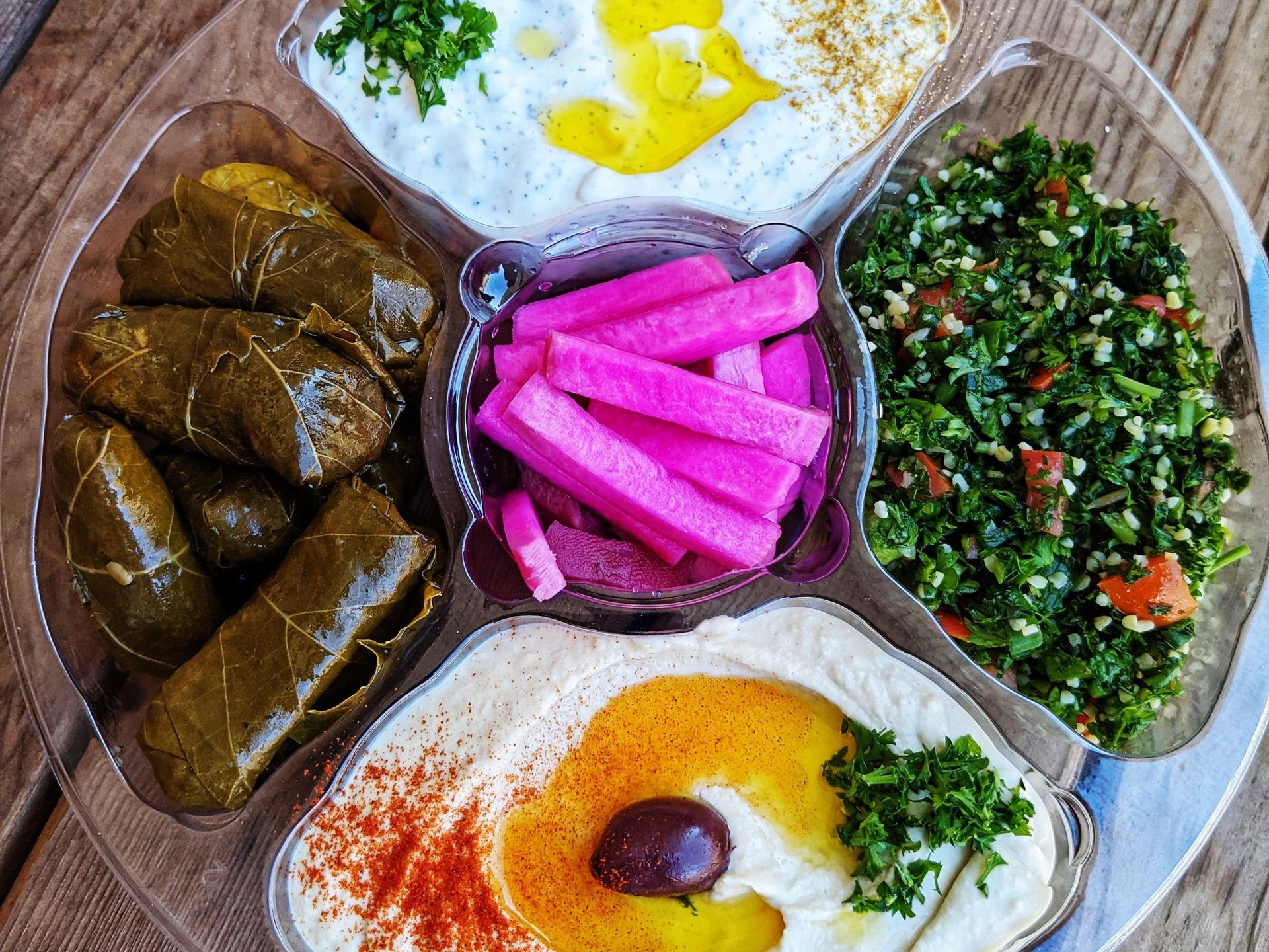 Mezze Platter with Pita Bread
