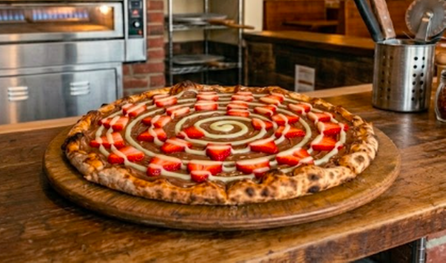 Nutella and Strawberry (14"/8 slices)