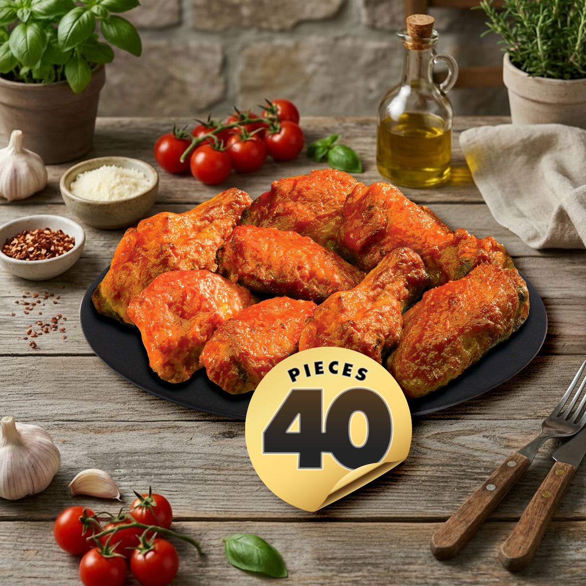 40 Buffalo Chicken Wings