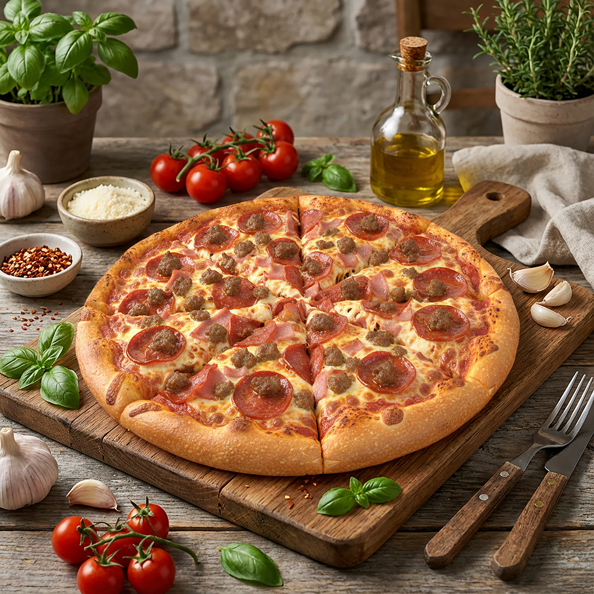 Large Piara Meat Lovers Pizza