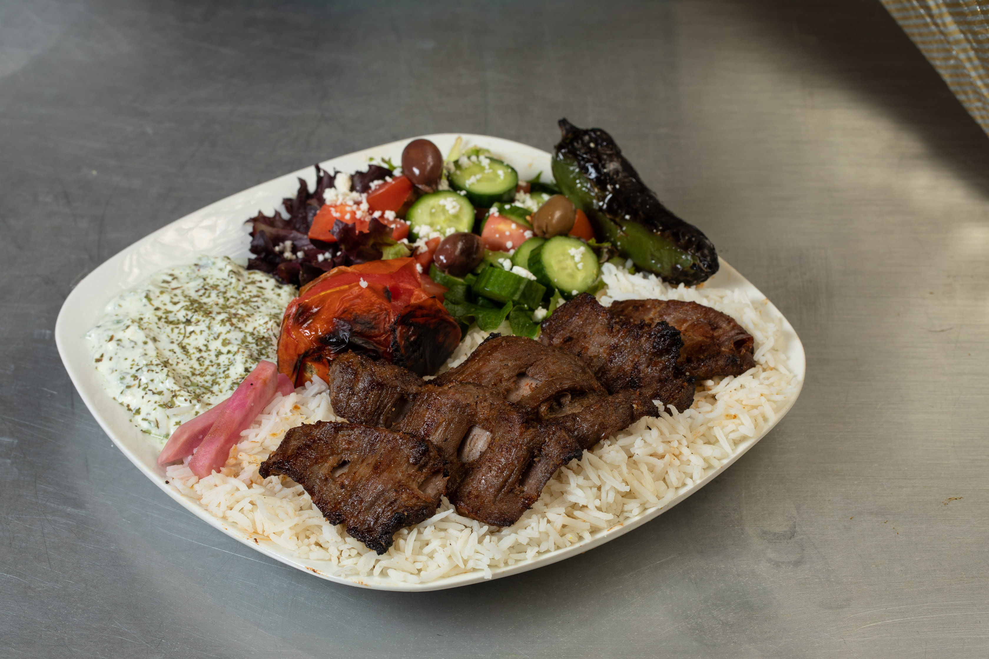 Beef Steak Kabob Plate