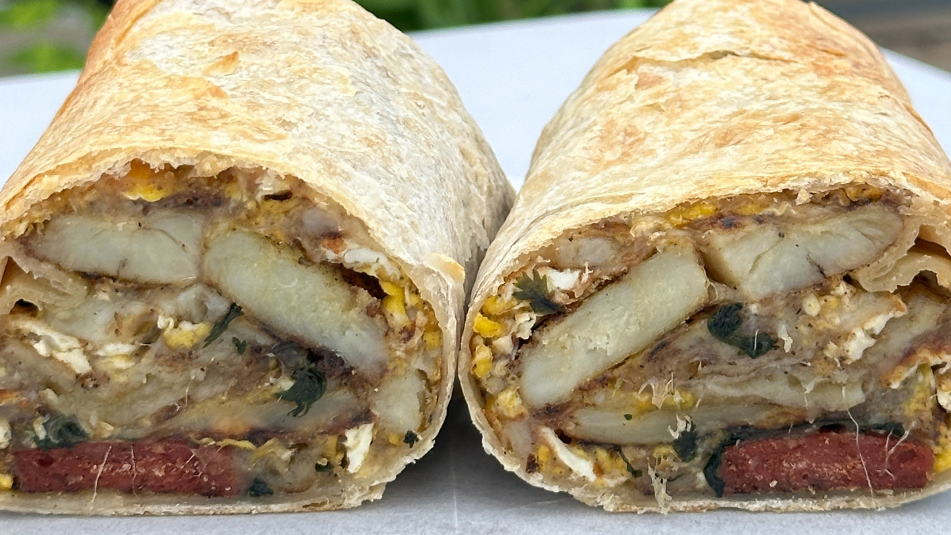 International Menu - Armenian Sojouk Sausage Breakfast Burrito