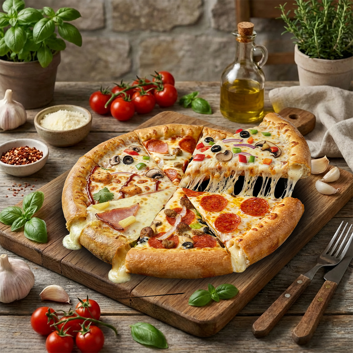 Build Your Own Large Stuffed Crust Pizza
