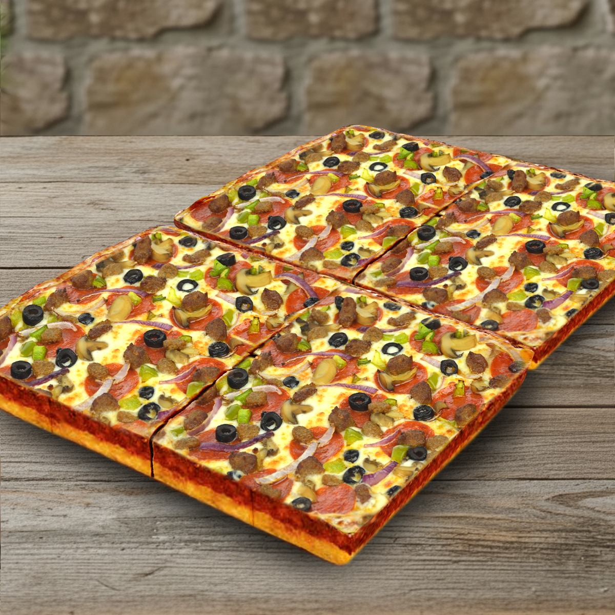 Giant Deep Dish Supreme Pizza