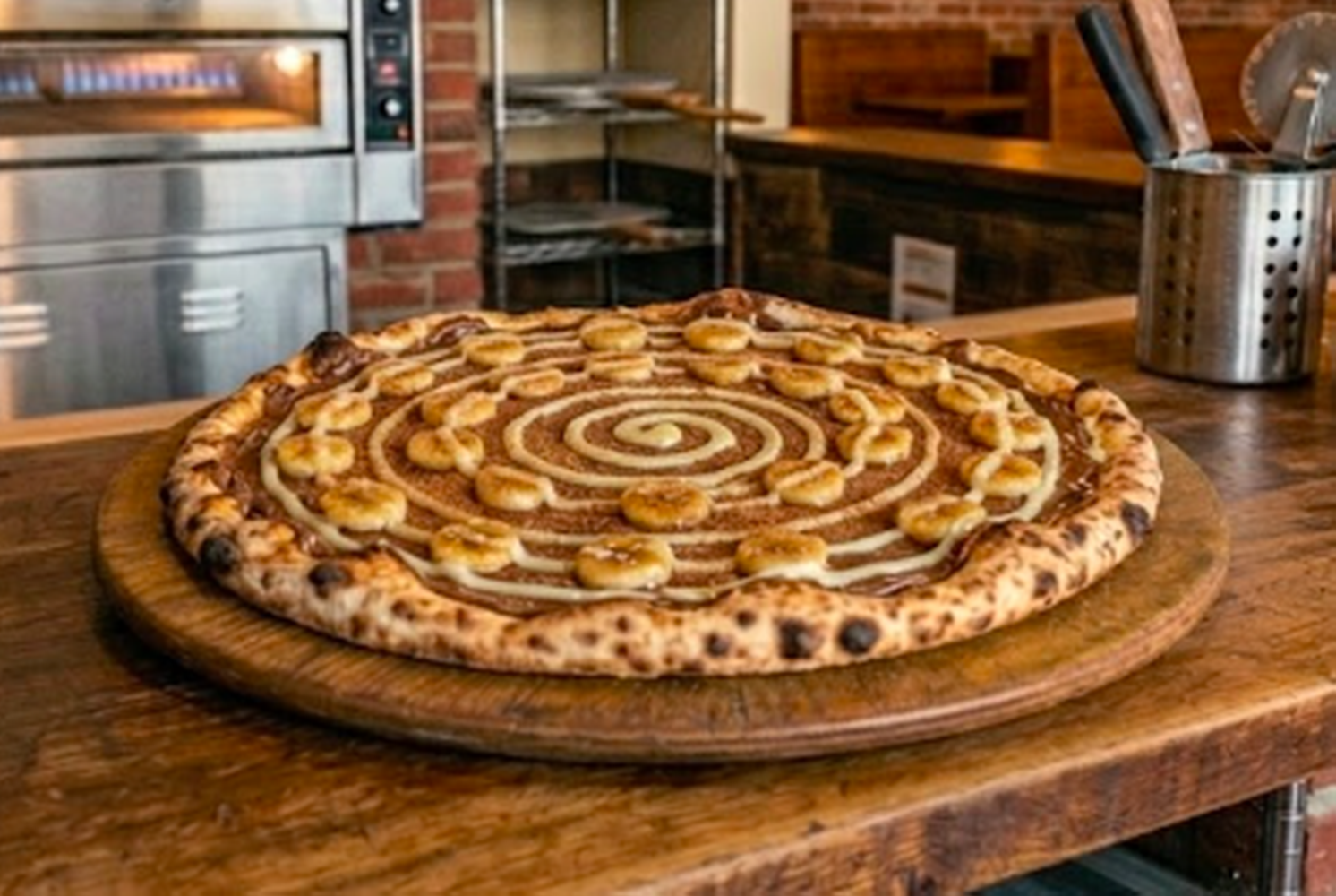 Nutella, Banana and Cinnamon (14"/8 slices)