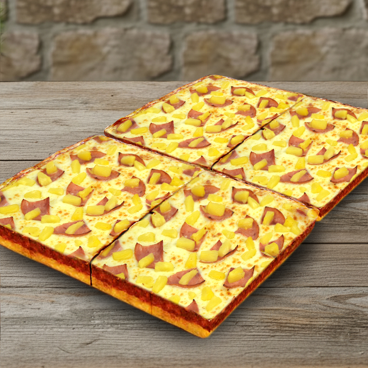 Giant Deep Dish Hawaiian Pizza