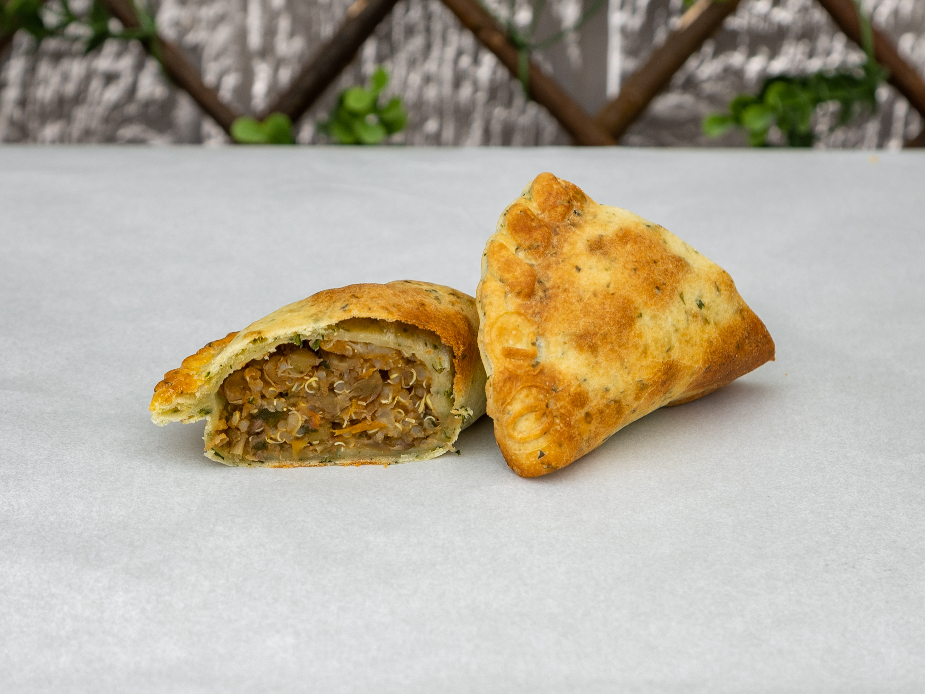 Quinoa + Lentil Empanada (QL) (vegan)