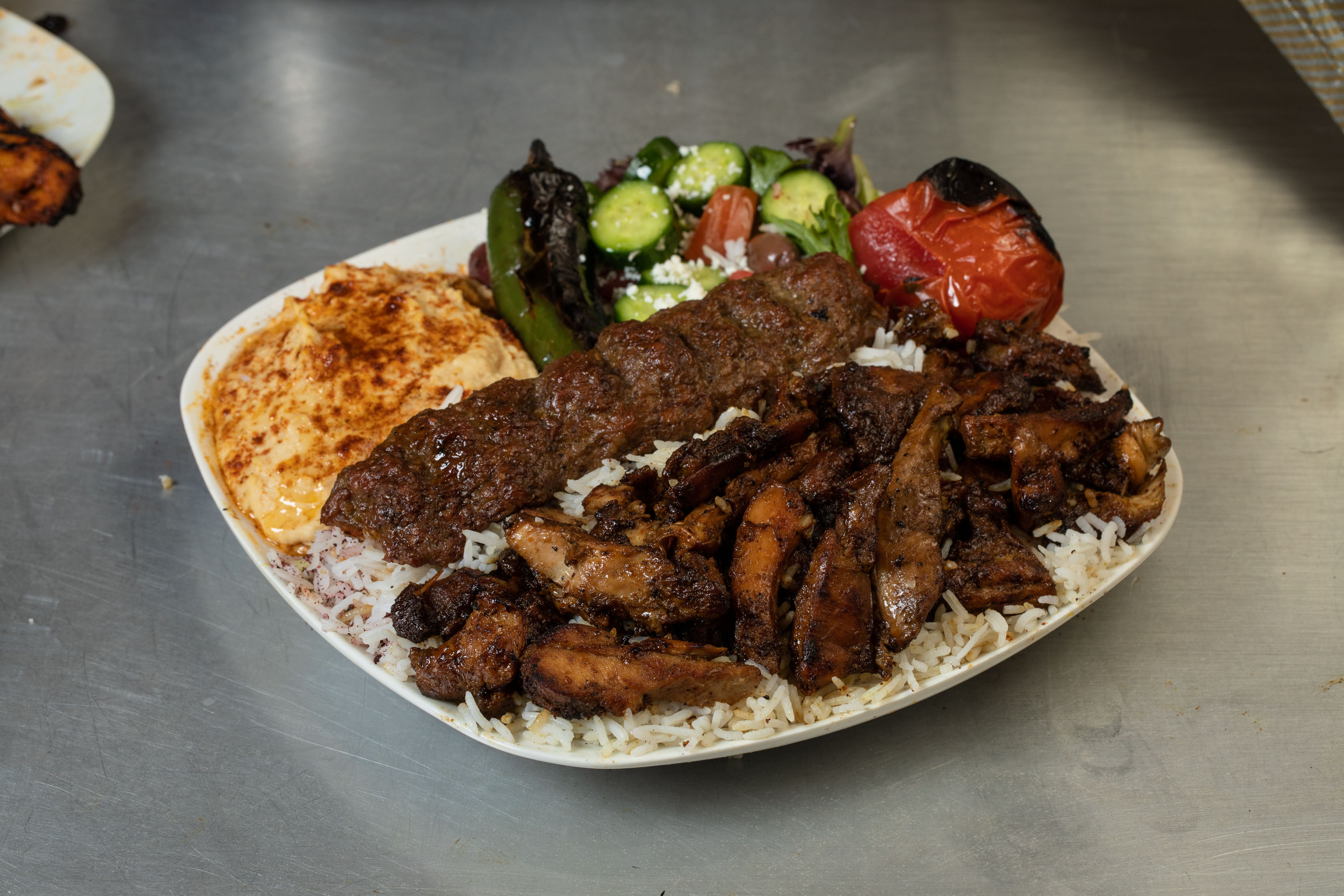 Roasted Chicken and Ground Beef Plate