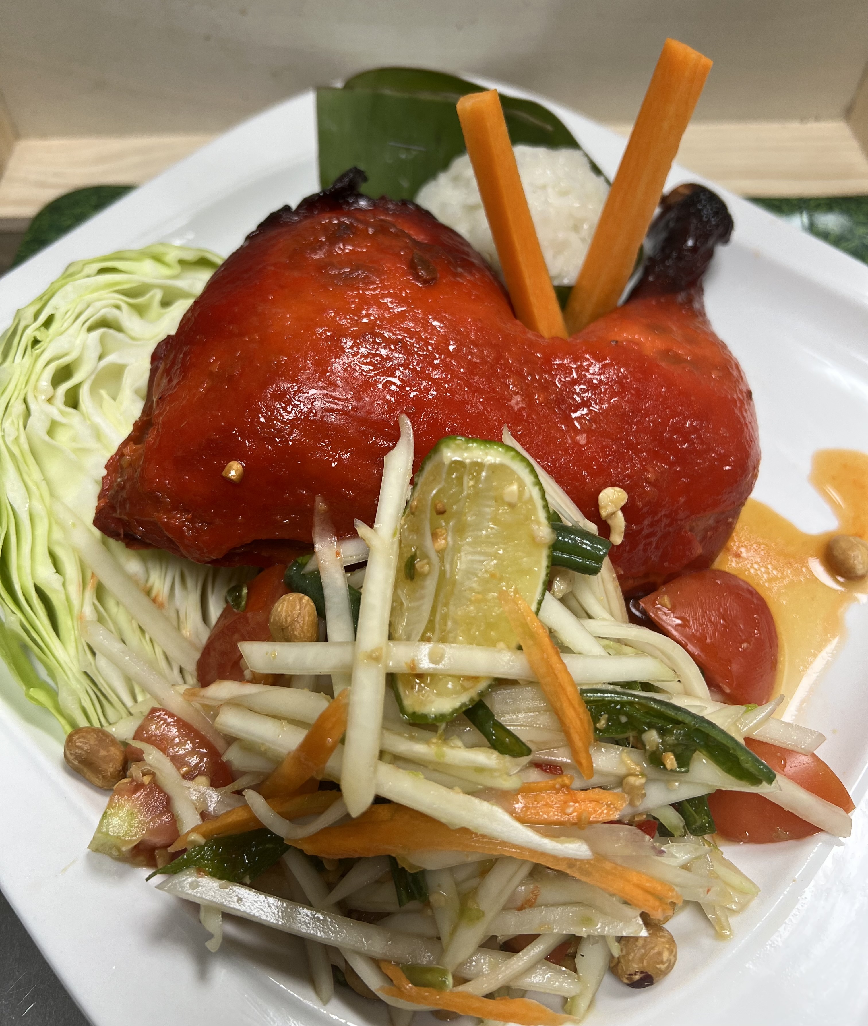 Papaya Salad with Grilled Chicken