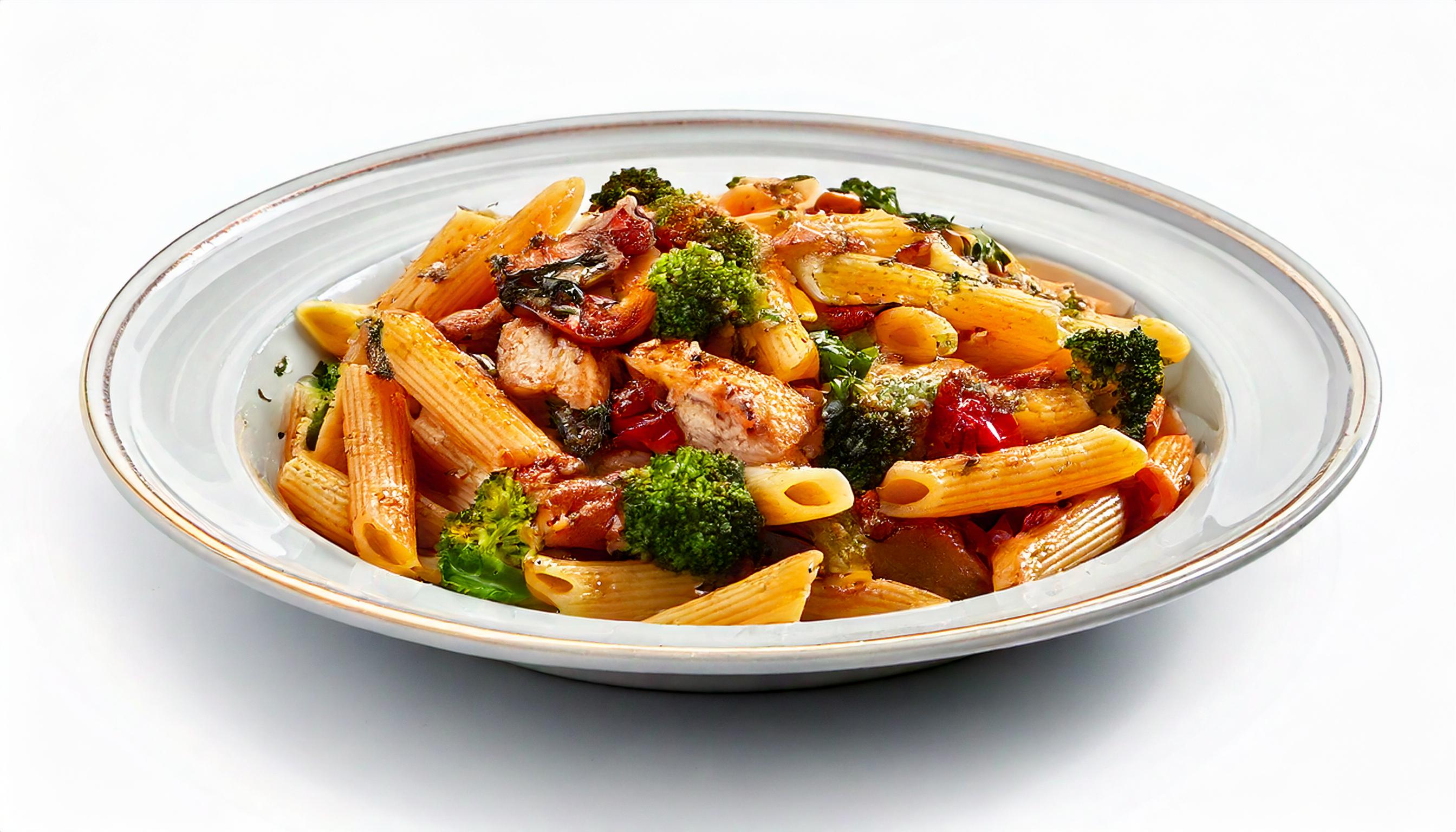 PENNE with CHICKEN + BROCCOLI