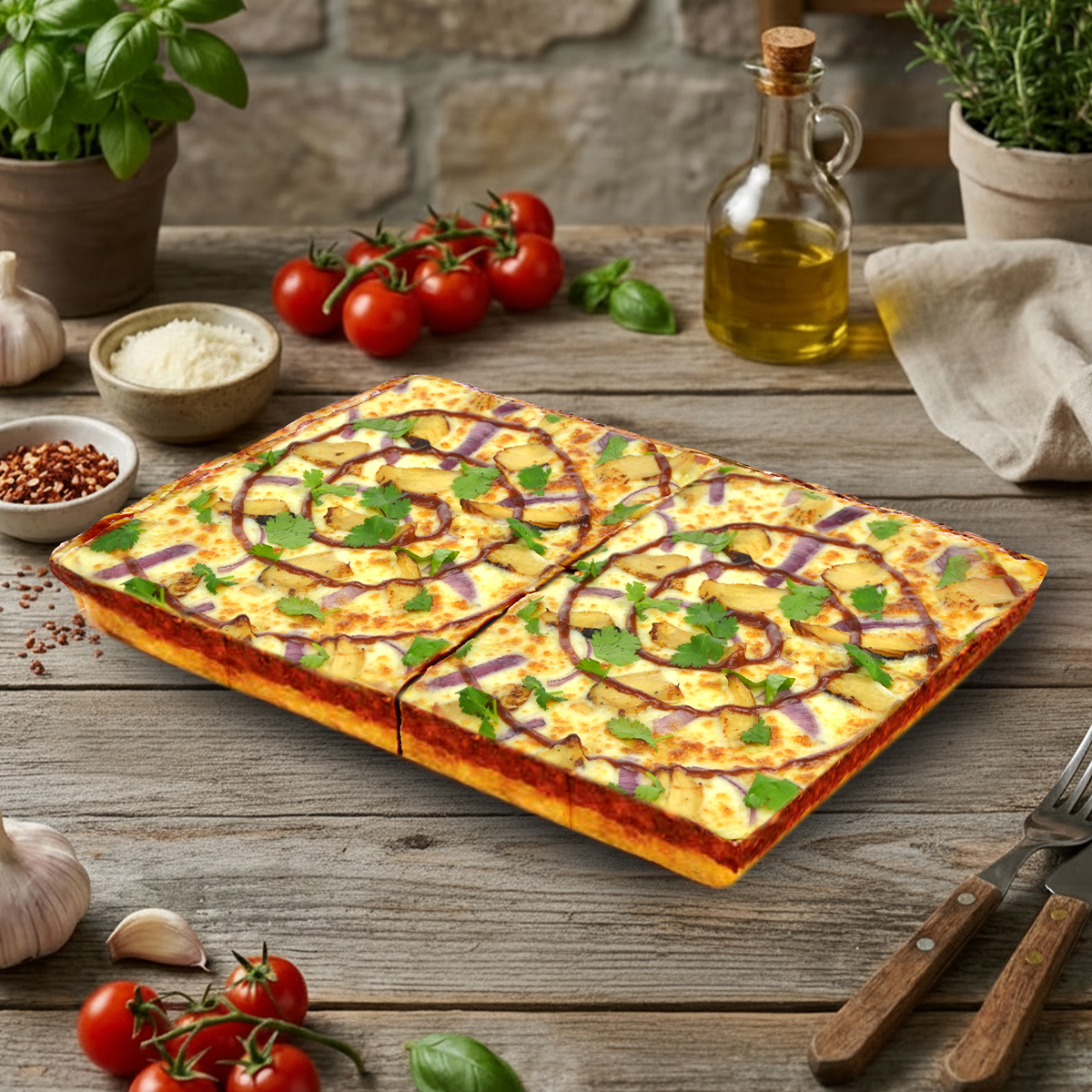 Piara Deep Dish BBQ Chicken Pizza