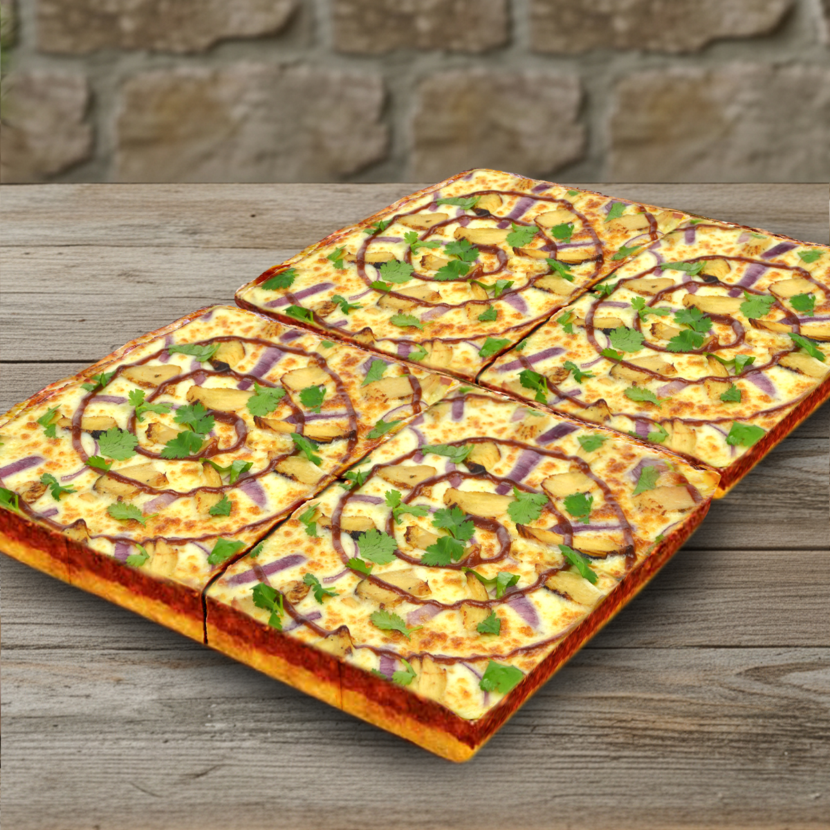 Giant Deep Dish Piara BBQ Chicken Pizza