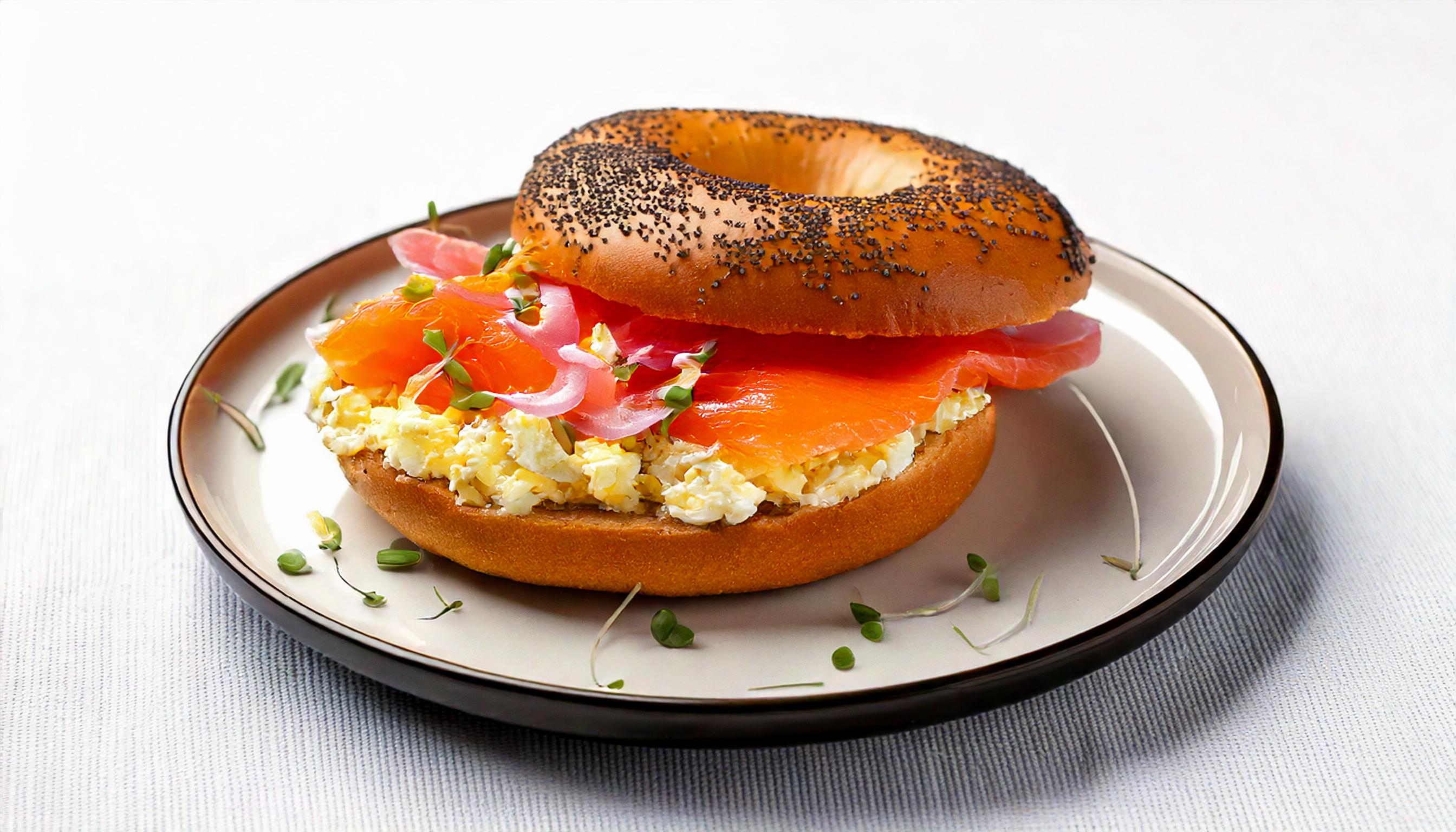 Bagel w/ Salmon + Cream Cheese