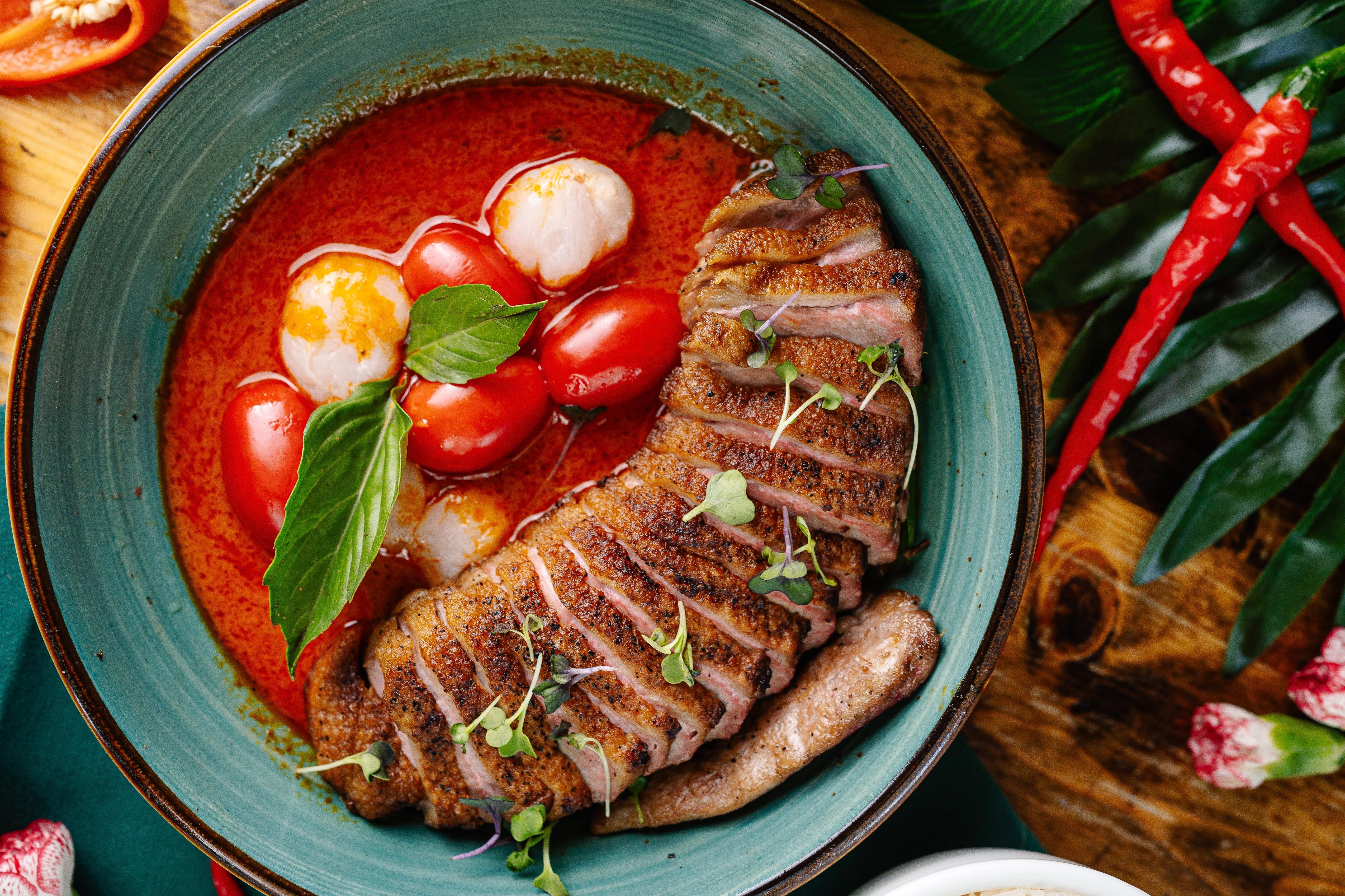 Roasted Duck Breast In Red Curry