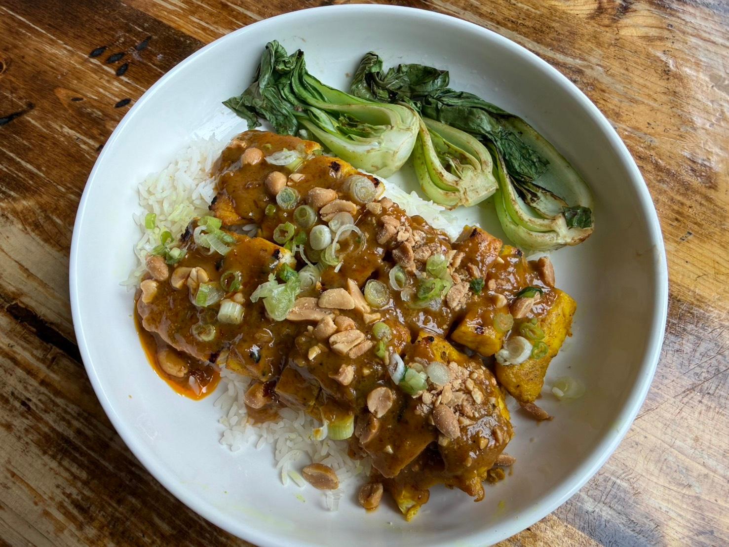 Chicken Satay Over Rice (GF)