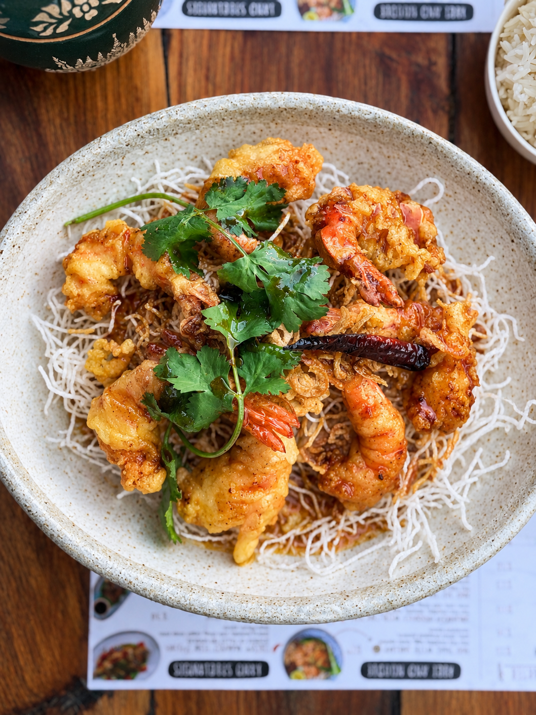 Main : TAMARIND PRAWN NEST