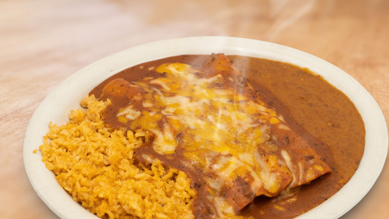 Mushroom & Onions Enchiladas