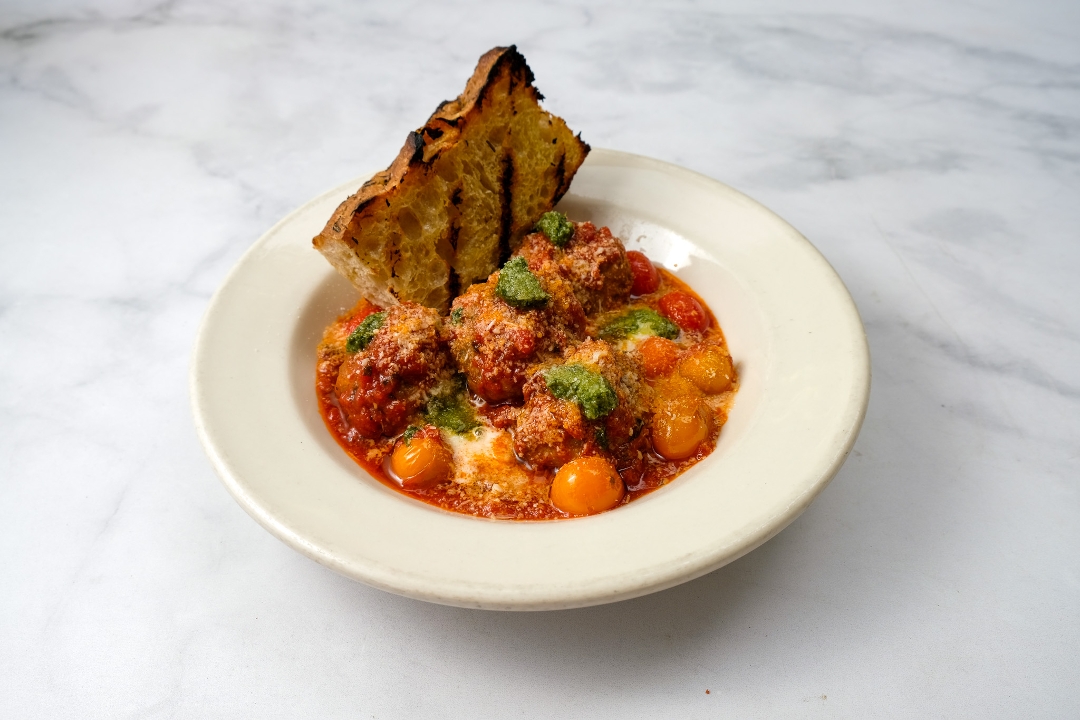 ROASTED MEATBALLS + SUPERBA FOCACCIA