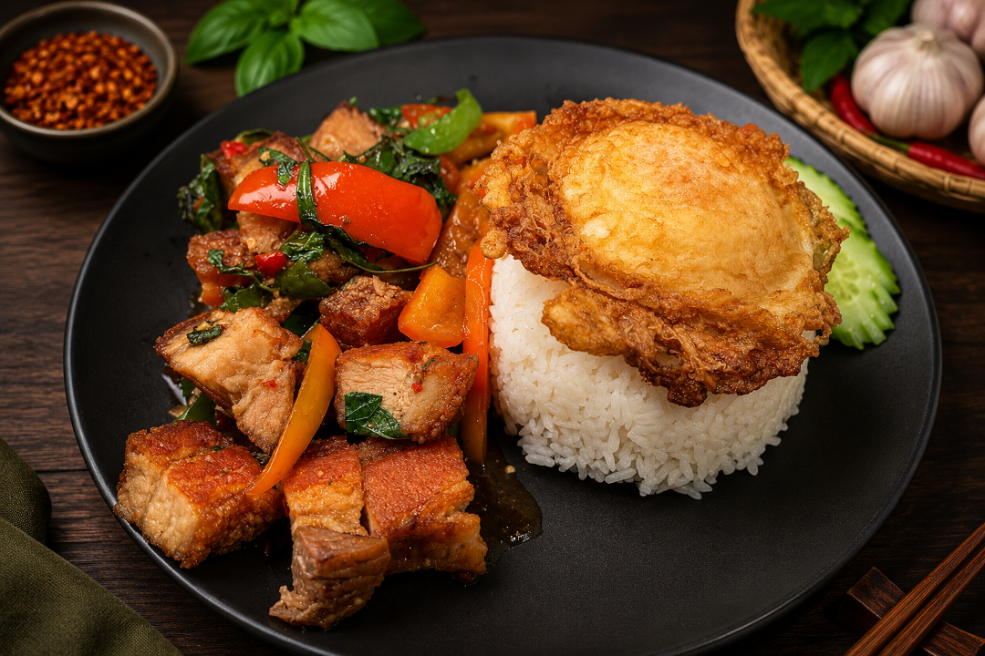 Thai Basil Crispy Pork Belly