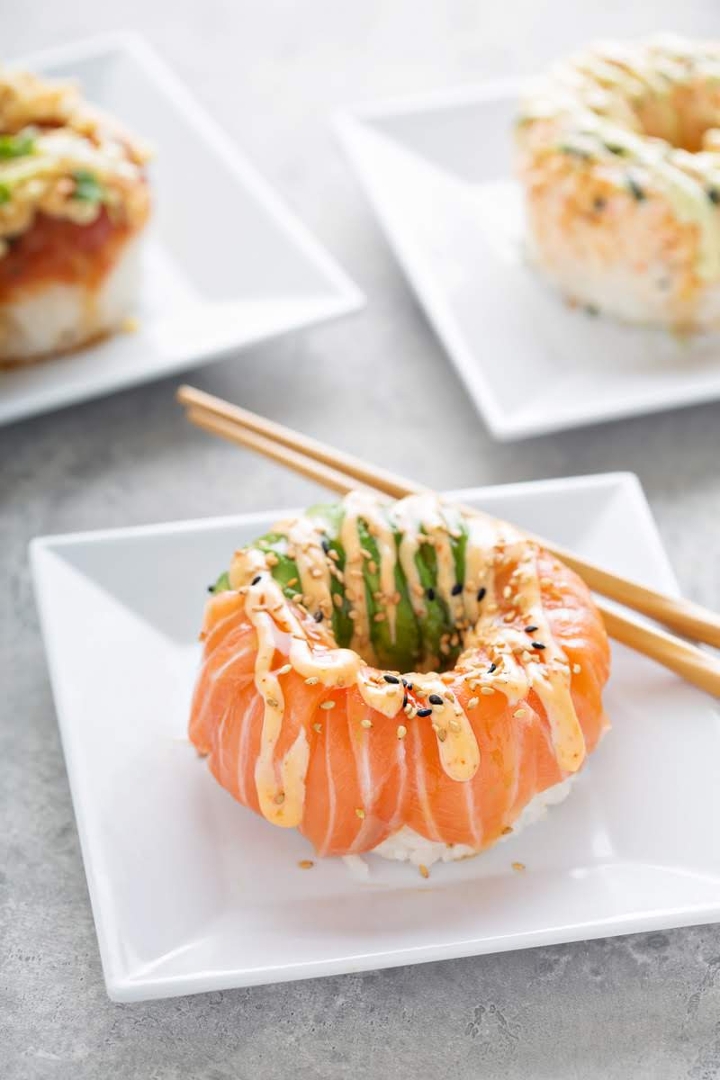 GLUTEN FREE Salmon Donut NO AVOC